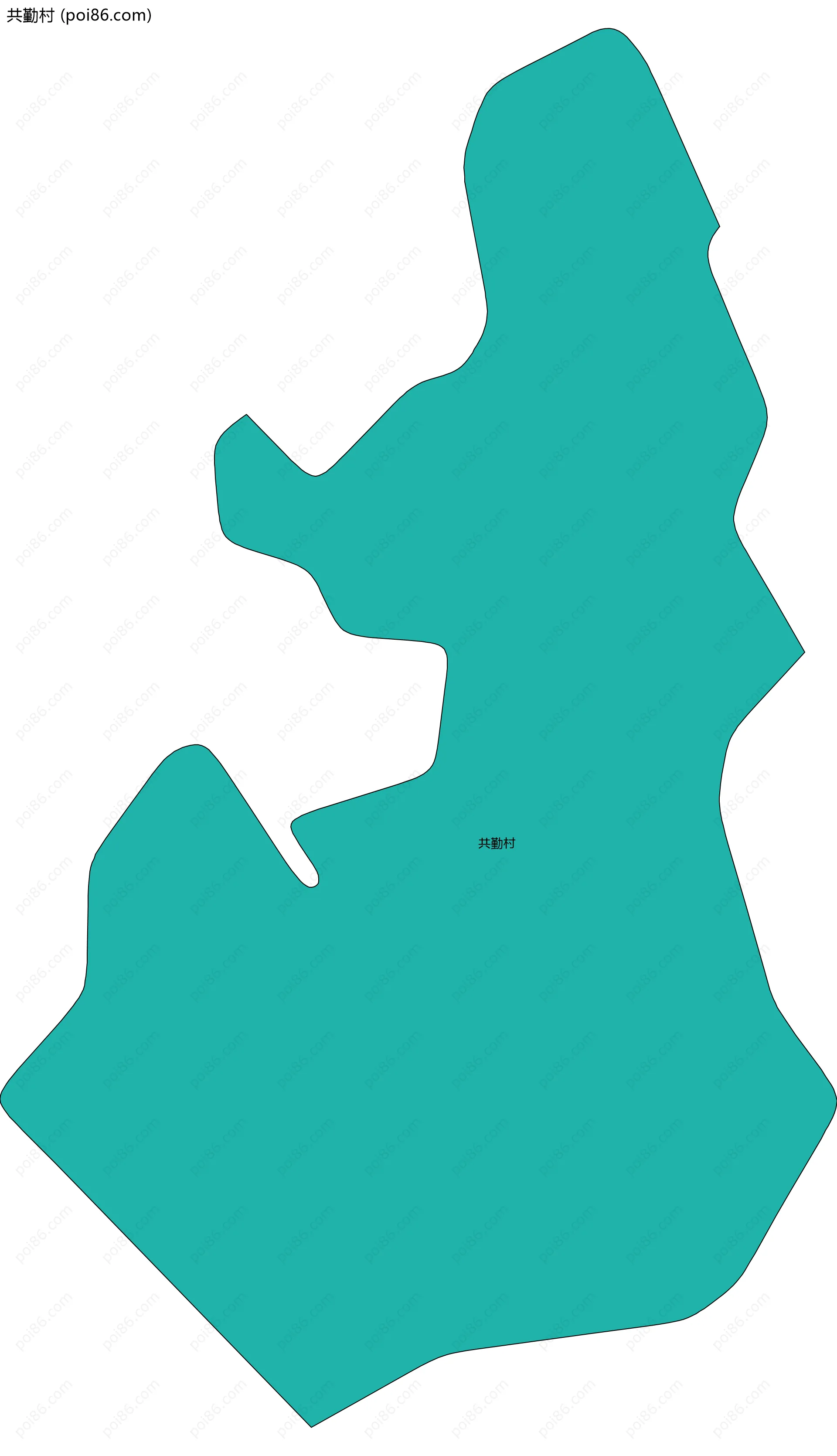 共勤村边界地图