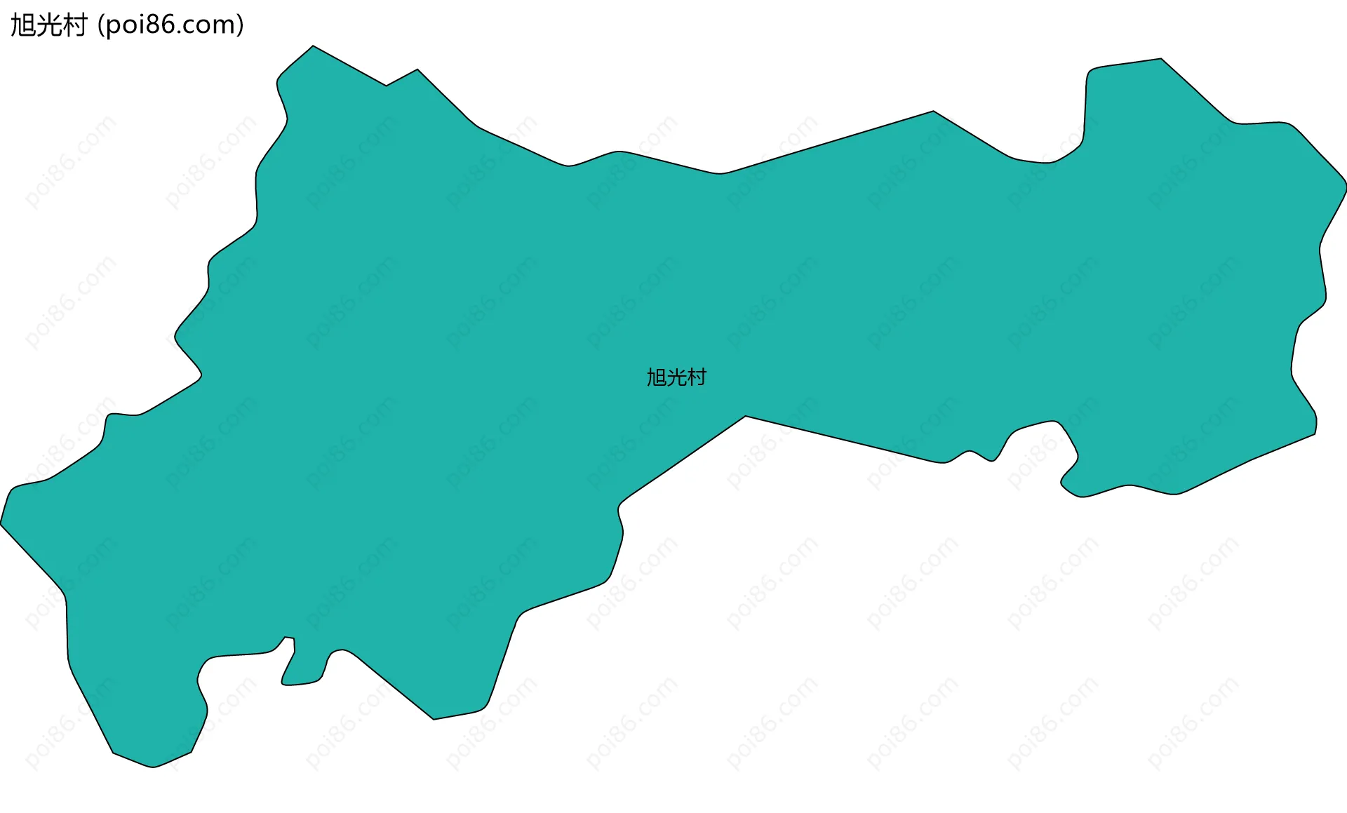 旭光村边界地图