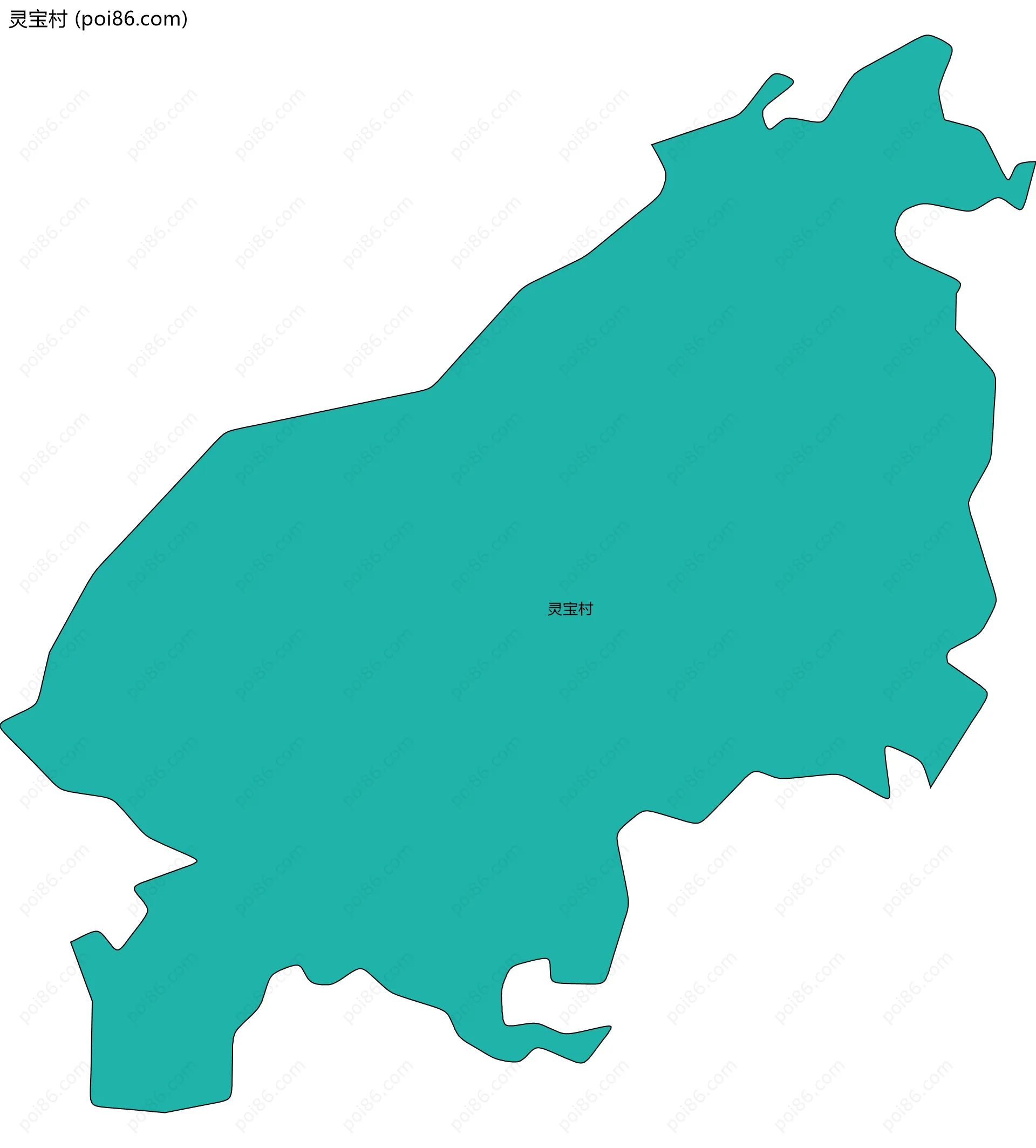 灵宝村边界地图