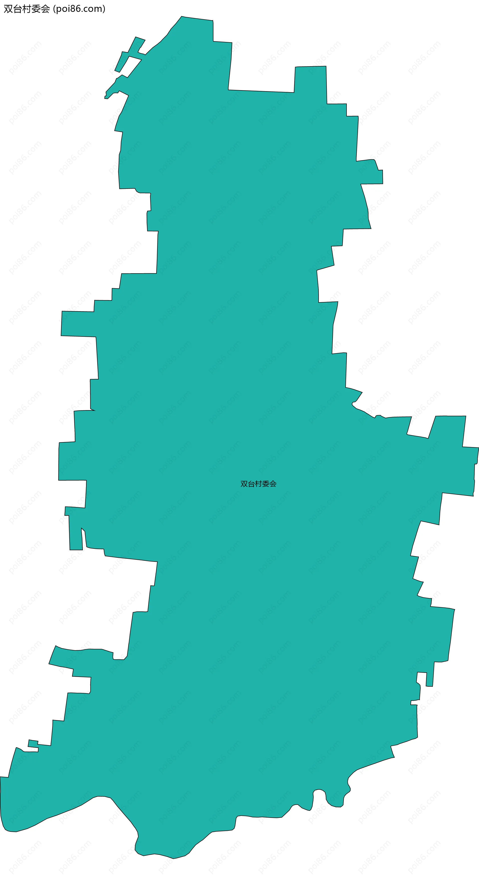 双台村委会边界地图