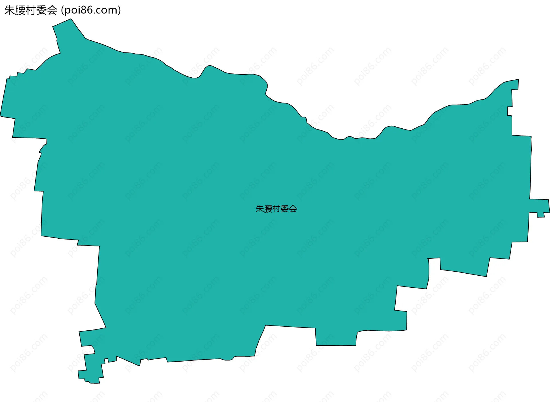 朱腰村委会边界地图