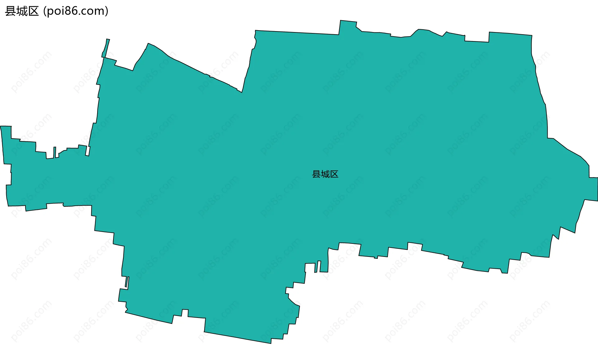 县城区边界地图