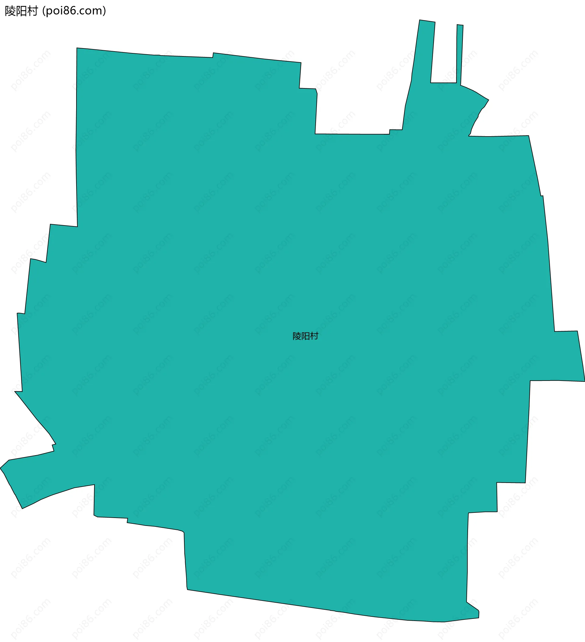 陵阳村边界地图