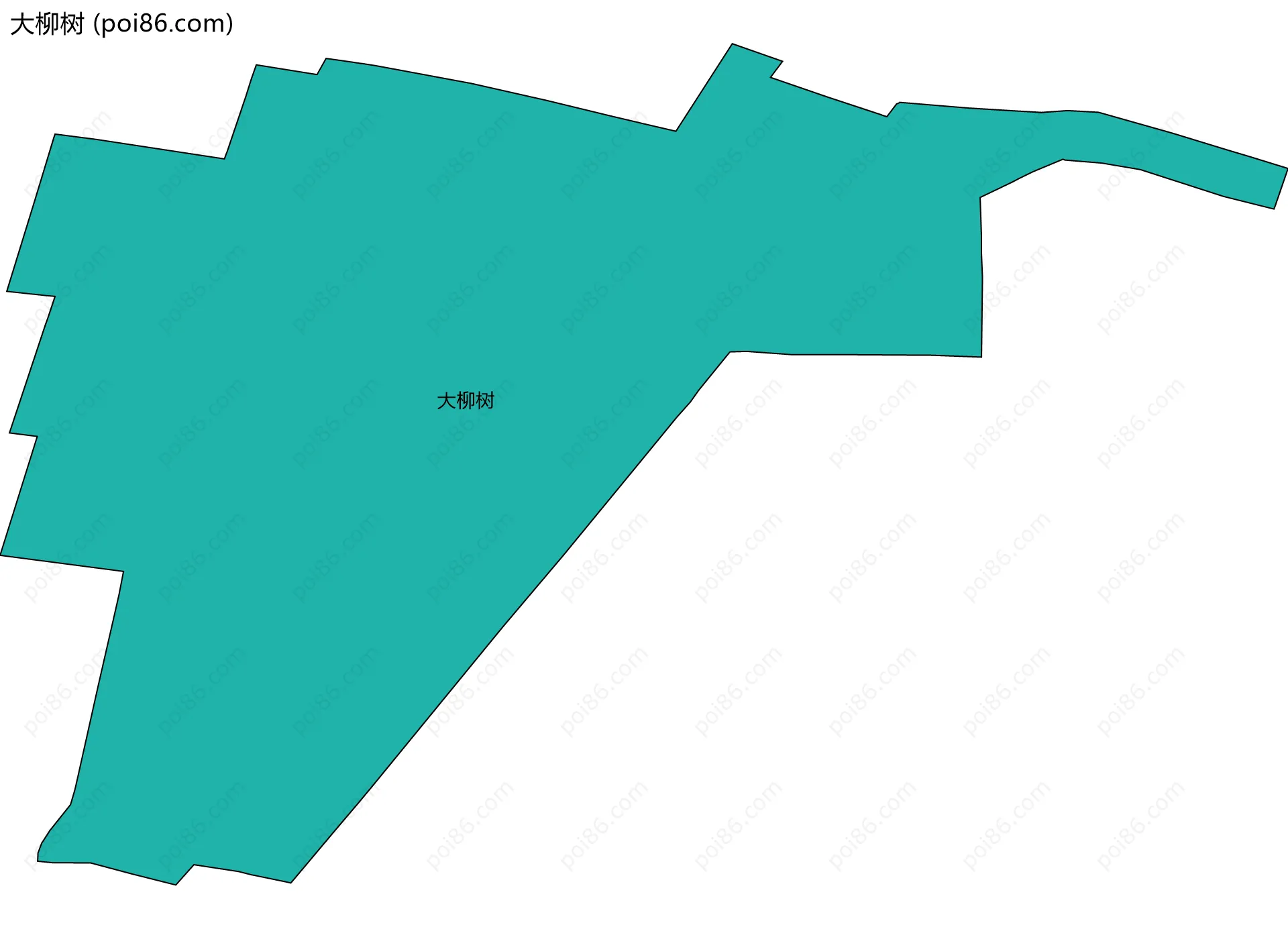 大柳树边界地图