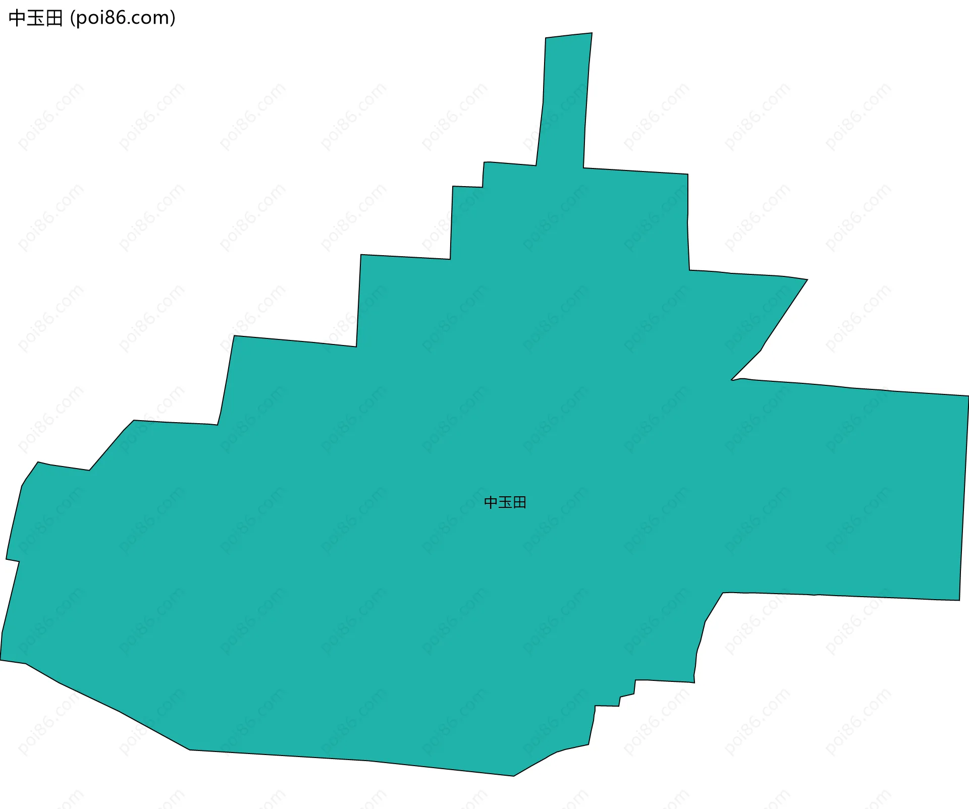 中玉田边界地图
