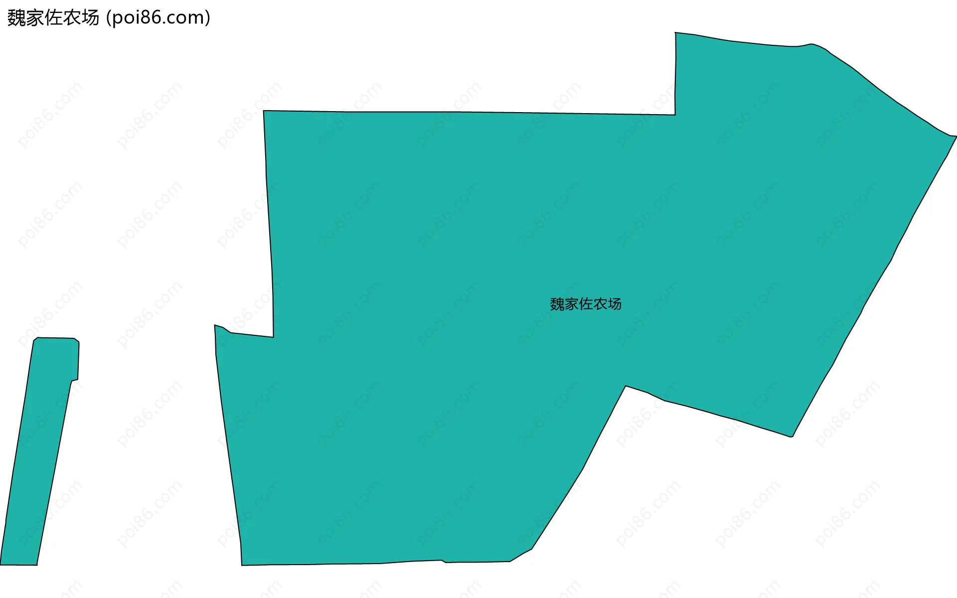 魏家佐农场边界地图