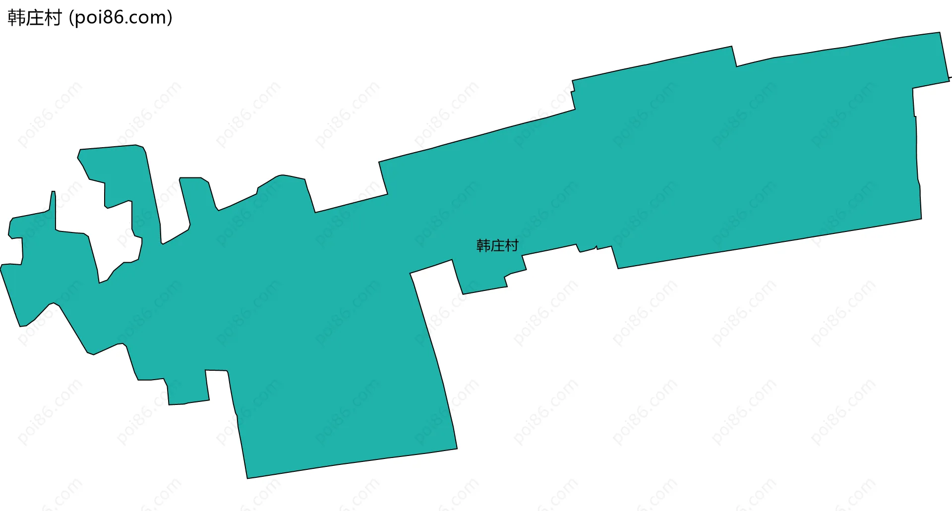 韩庄村边界地图