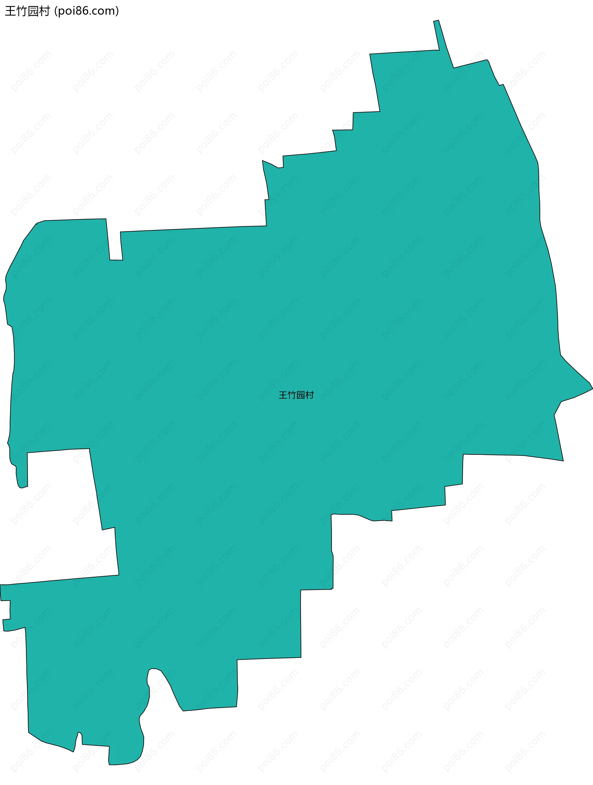 王竹园村边界地图