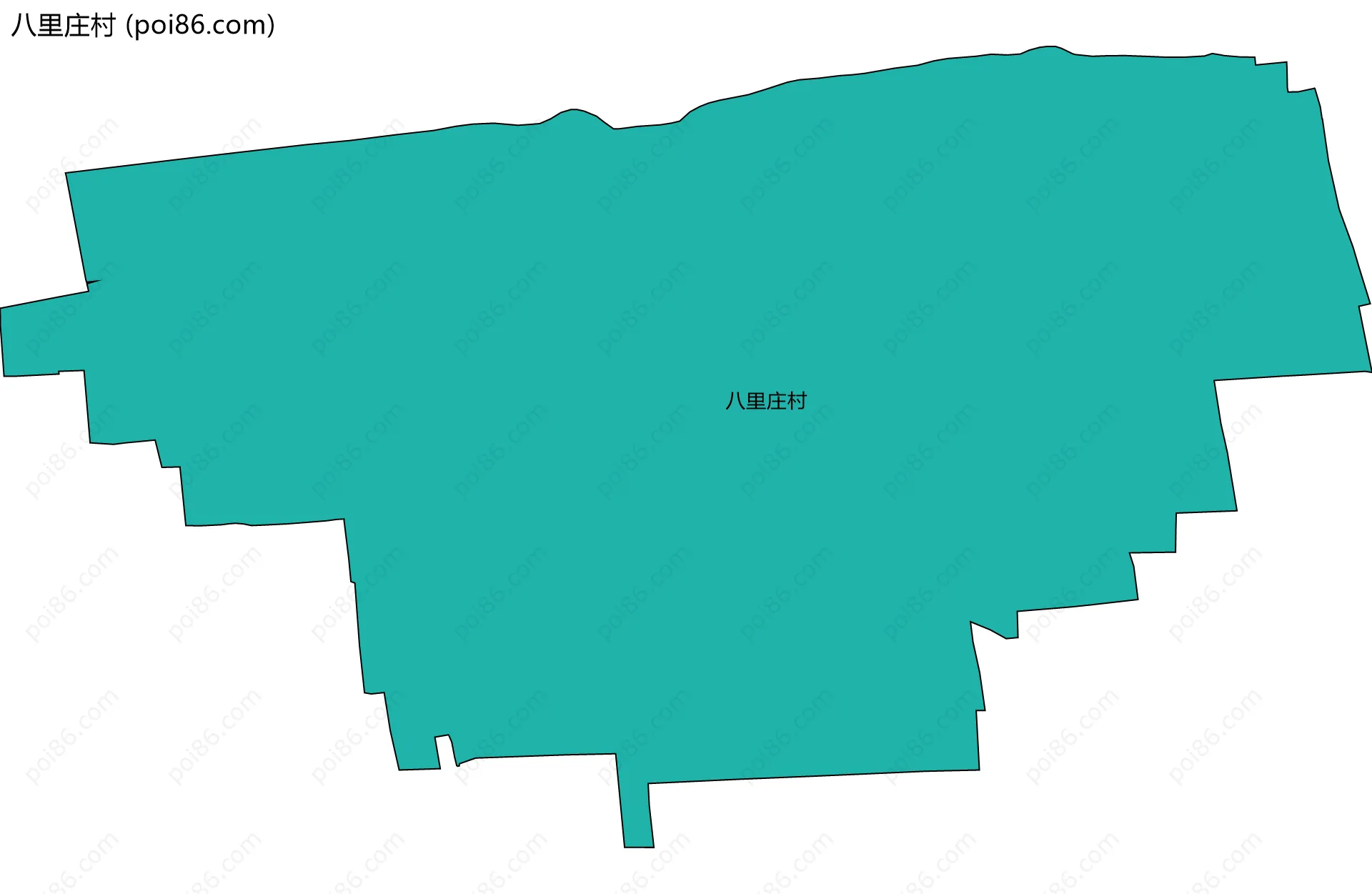 八里庄村边界地图
