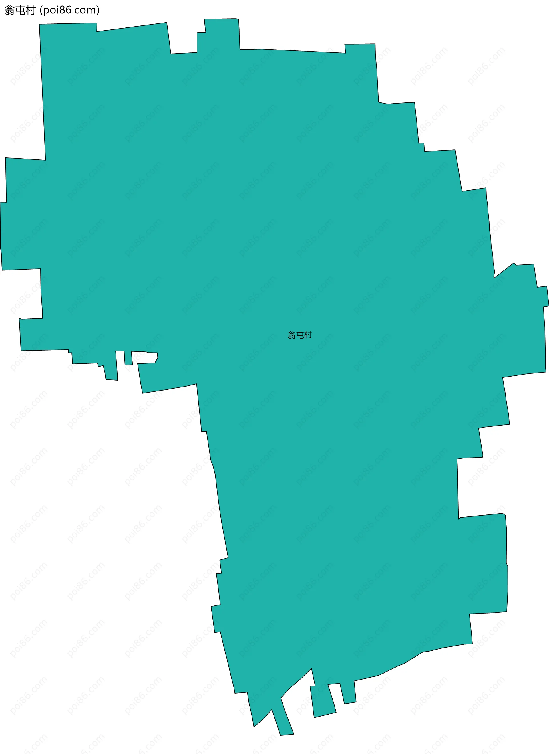 翁屯村边界地图