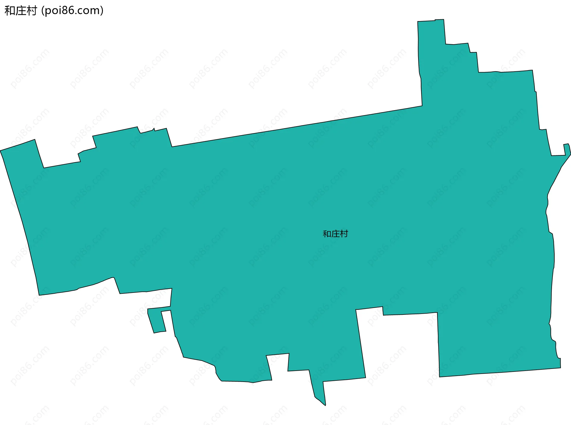 和庄村边界地图