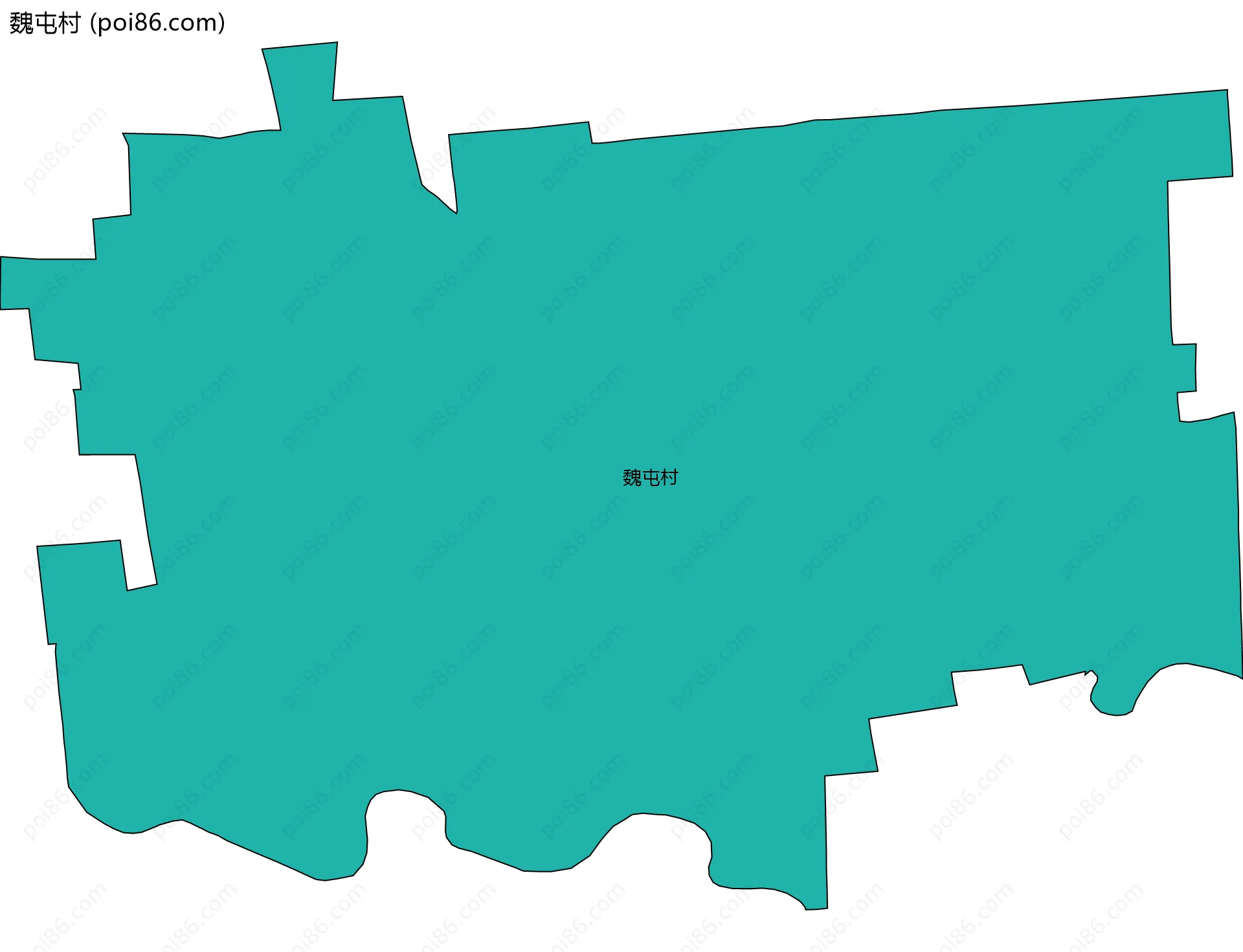 魏屯村边界地图