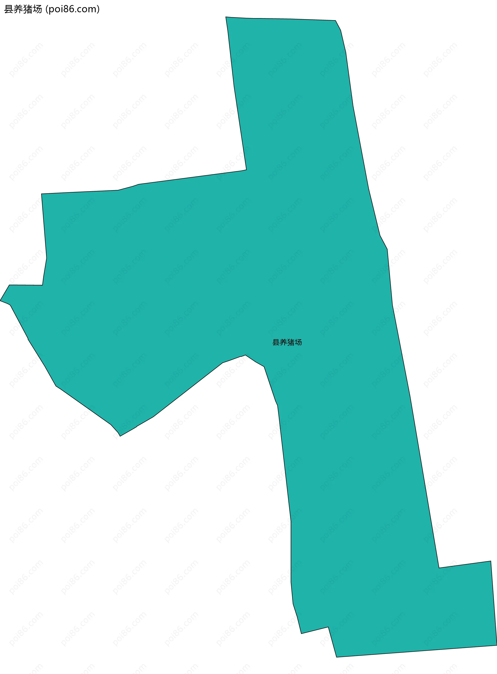 县养猪场边界地图
