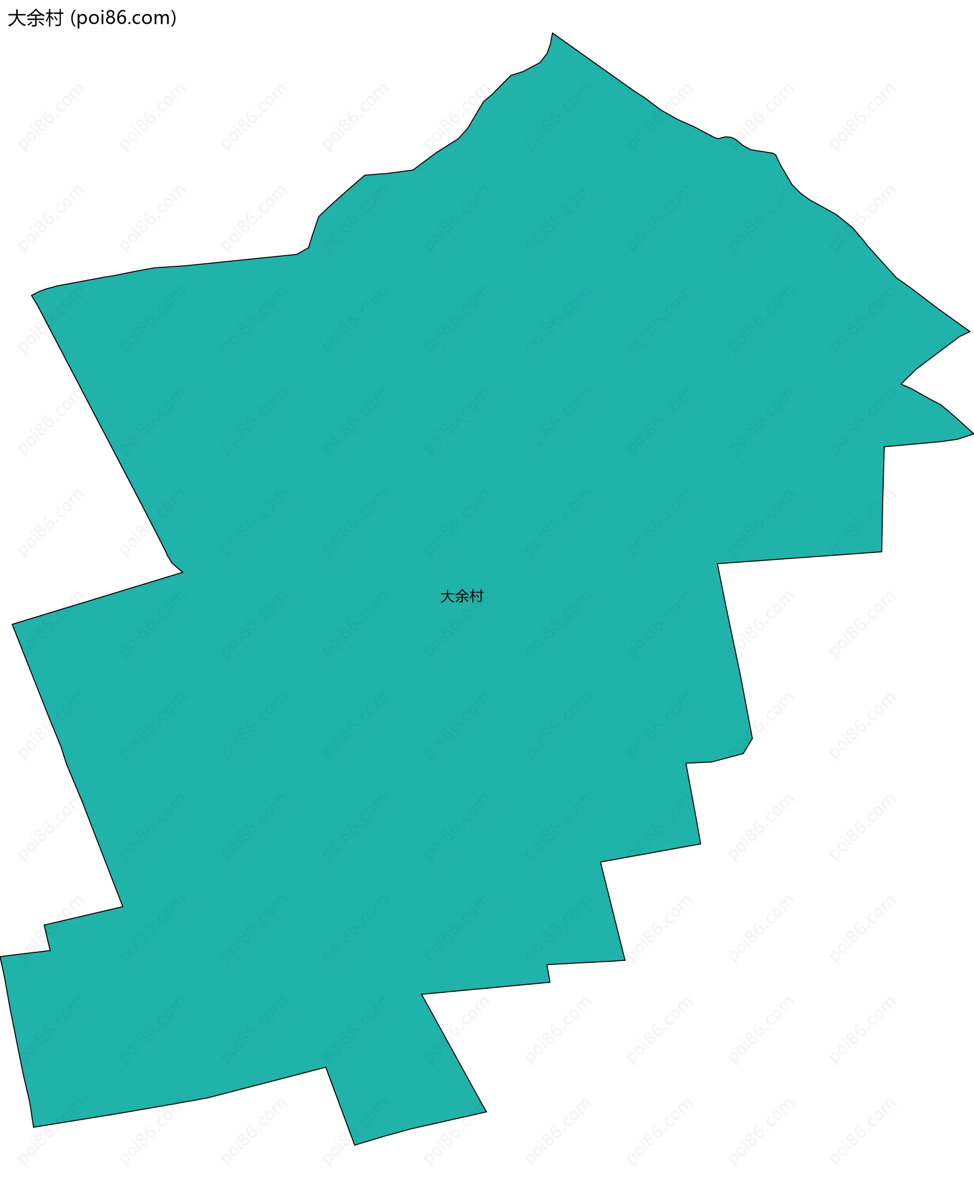 大余村边界地图