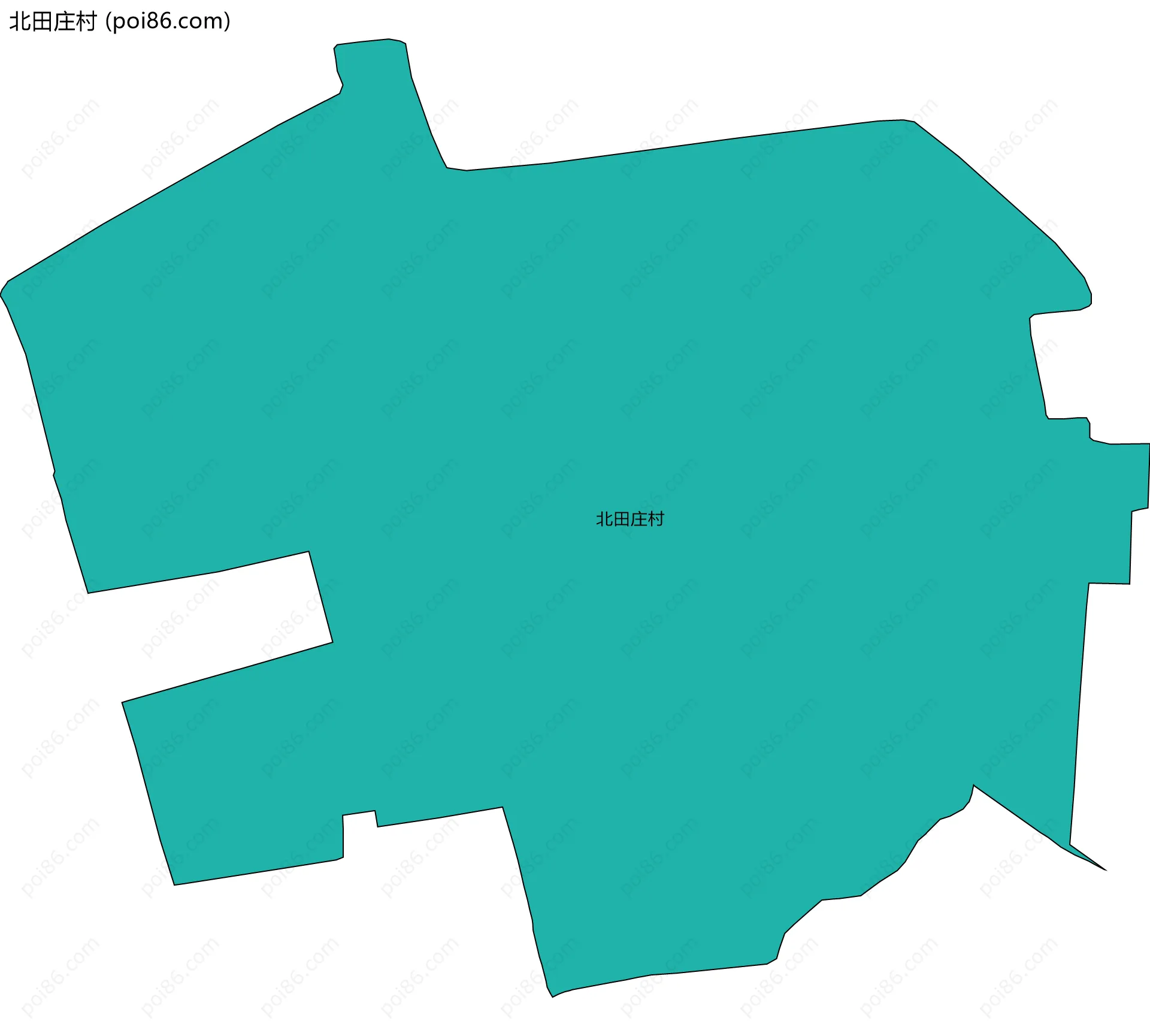 北田庄村边界地图