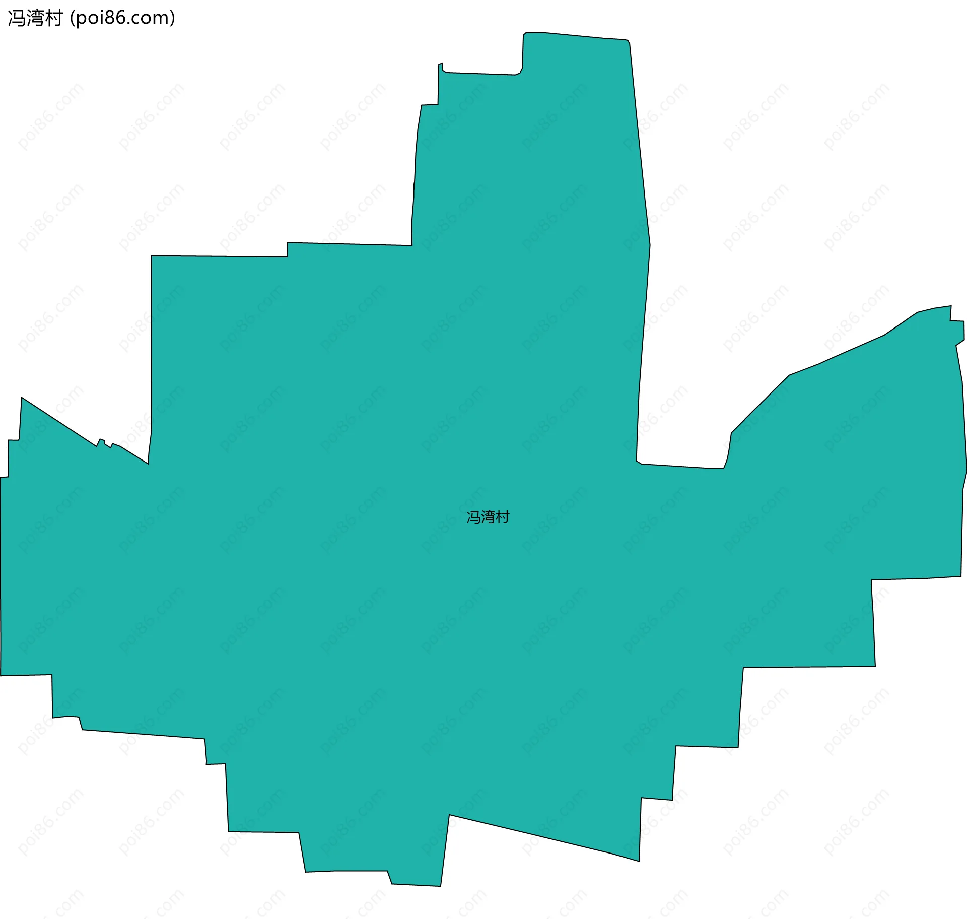 冯湾村边界地图