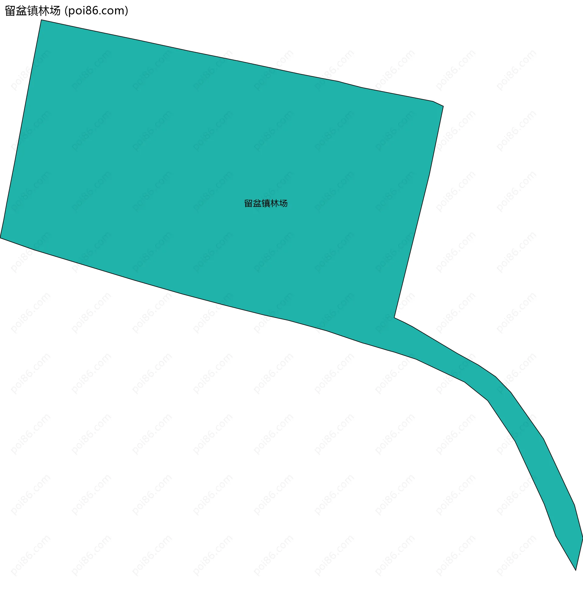 留盆镇林场边界地图