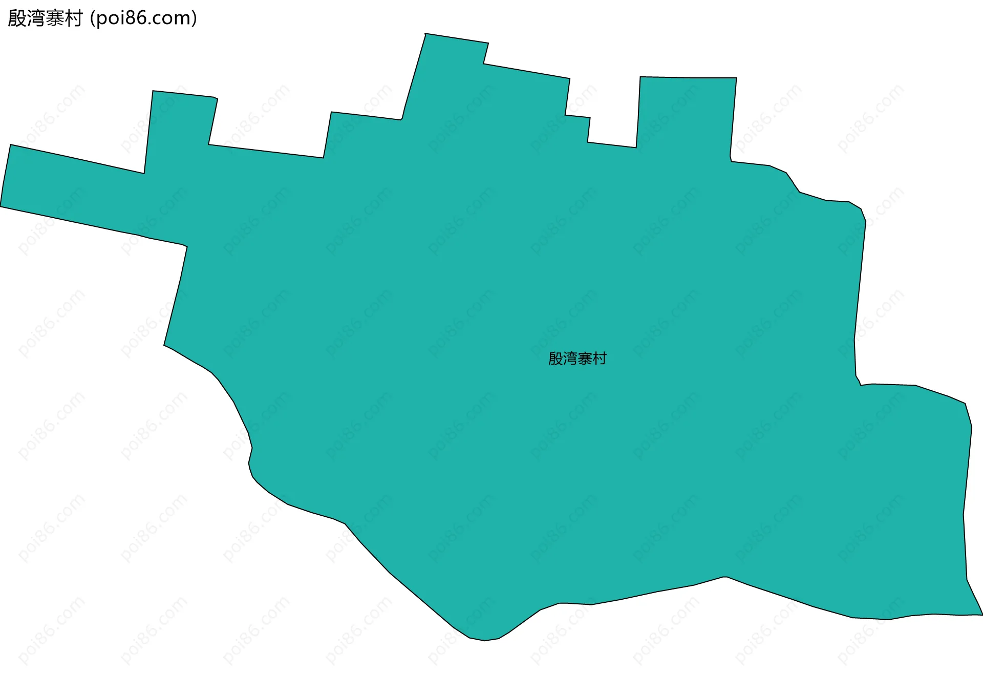 殷湾寨村边界地图