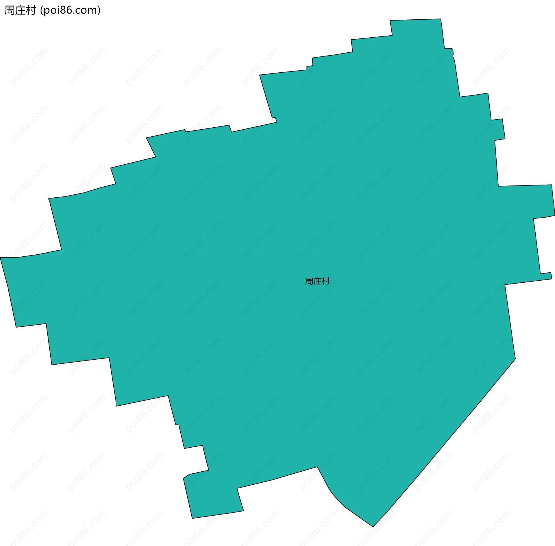 周庄村边界地图