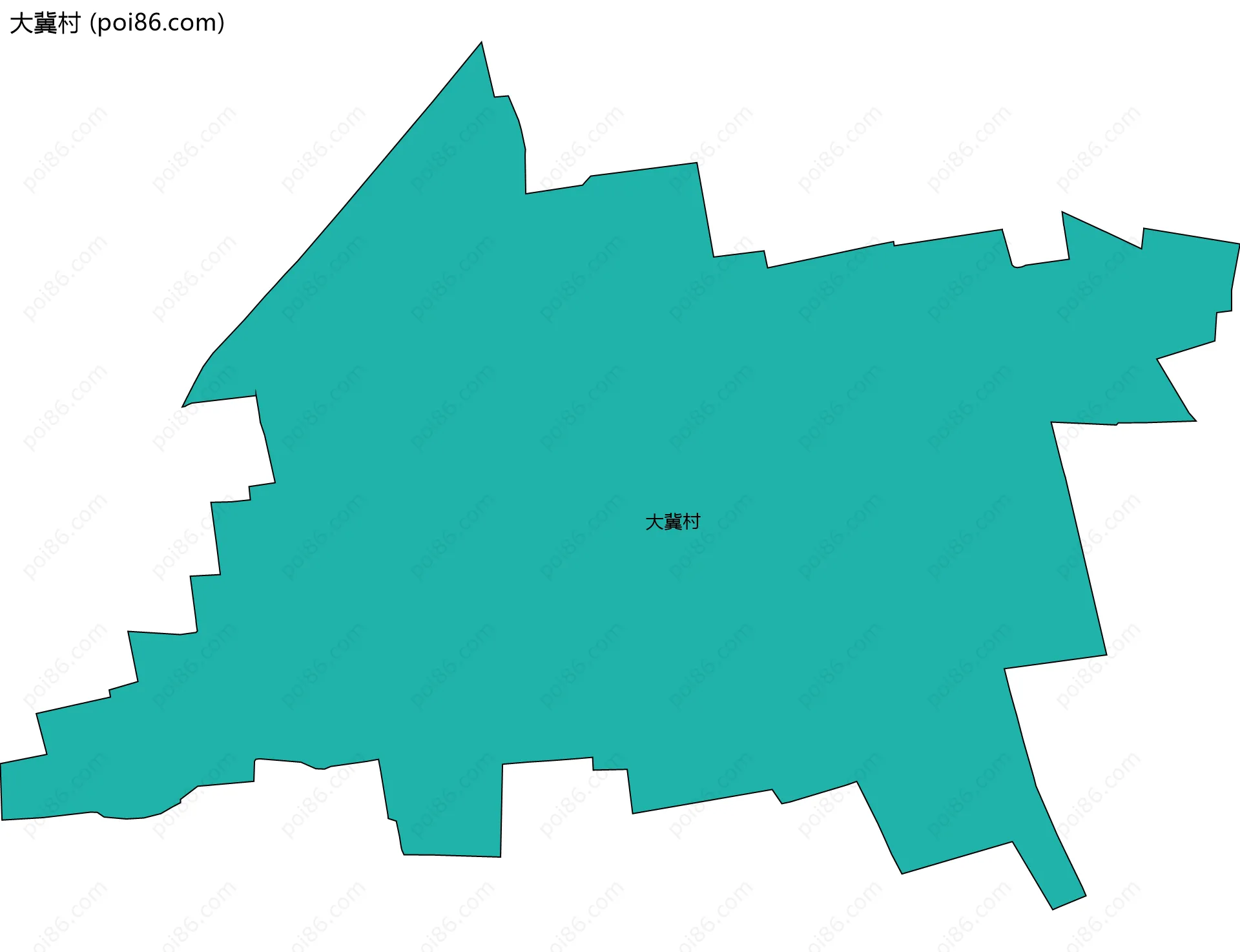 大冀村边界地图