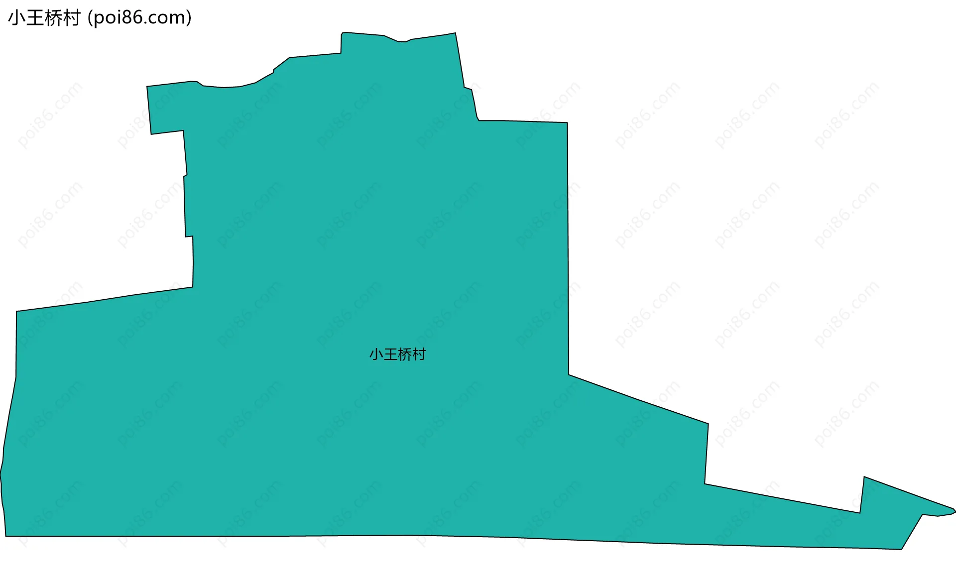 小王桥村边界地图