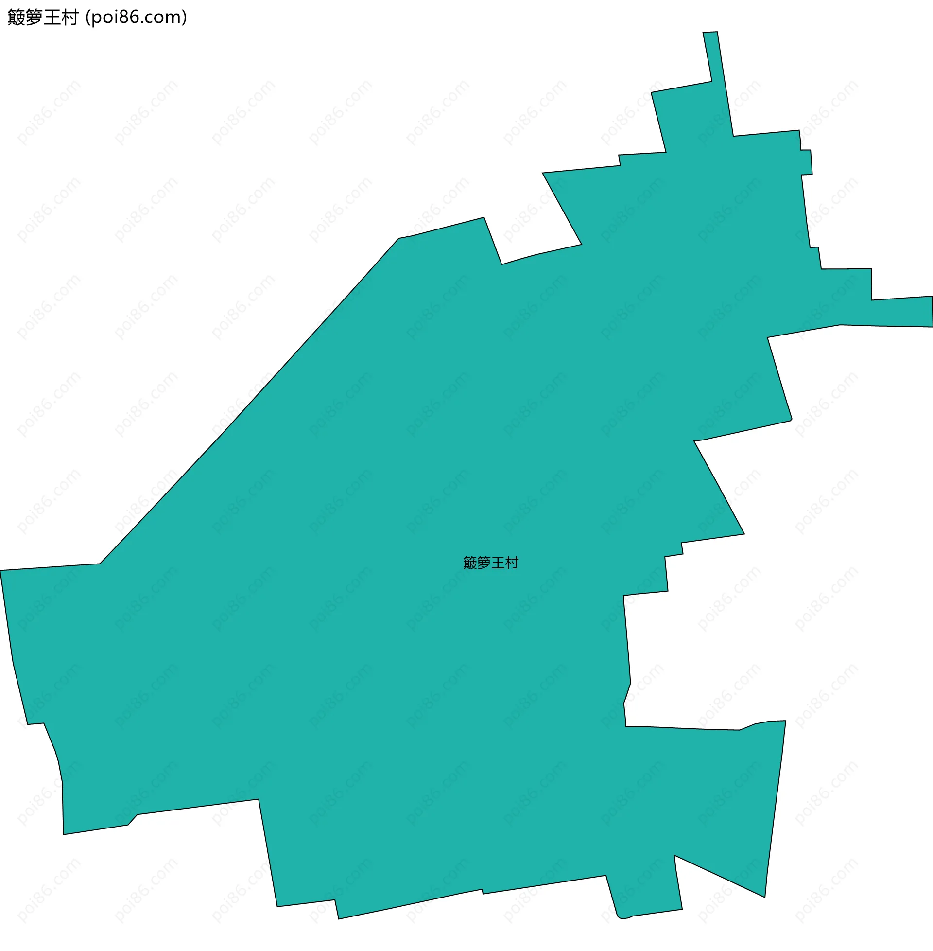 簸箩王村边界地图