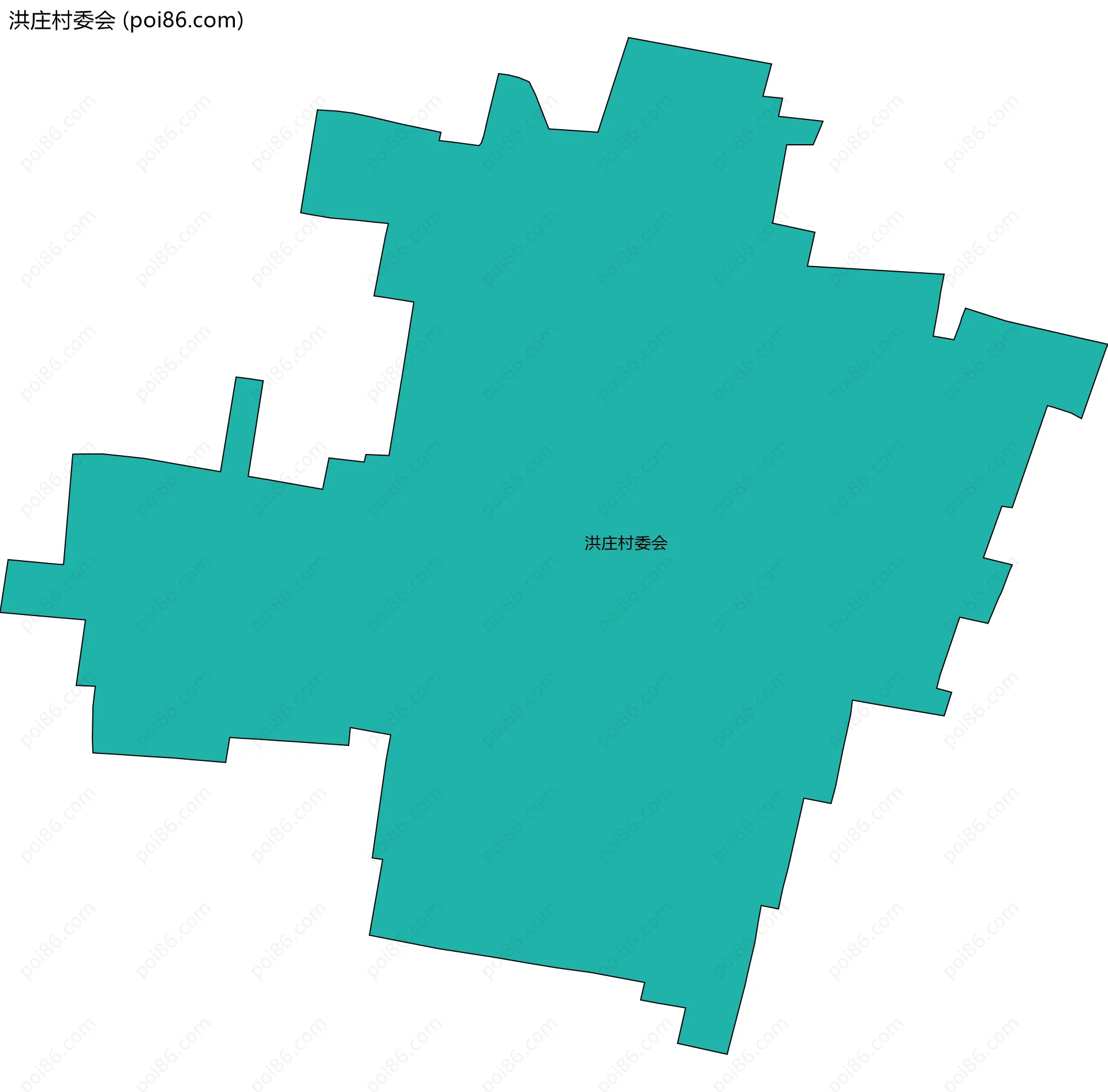 洪庄村委会边界地图