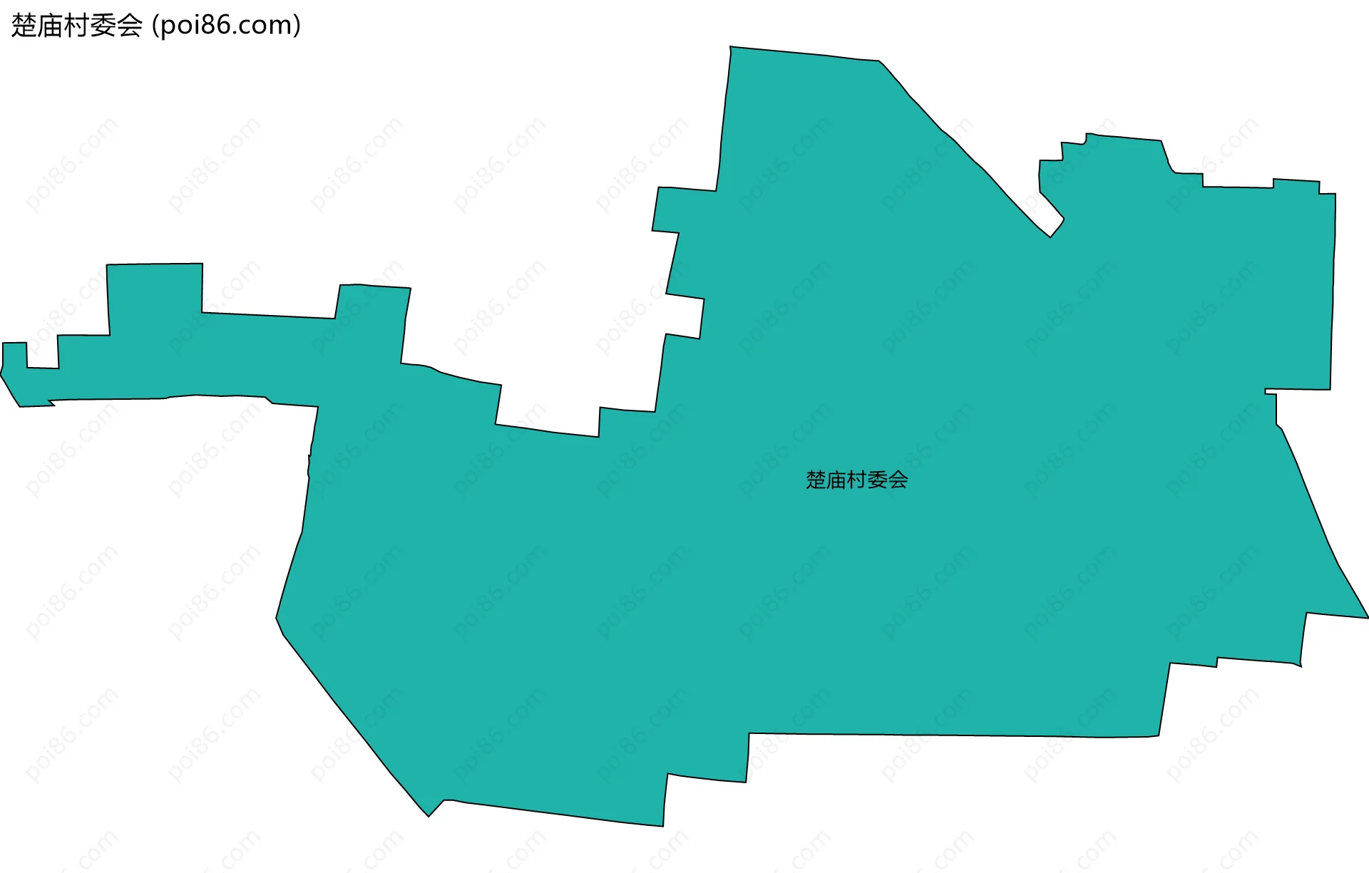 楚庙村委会边界地图