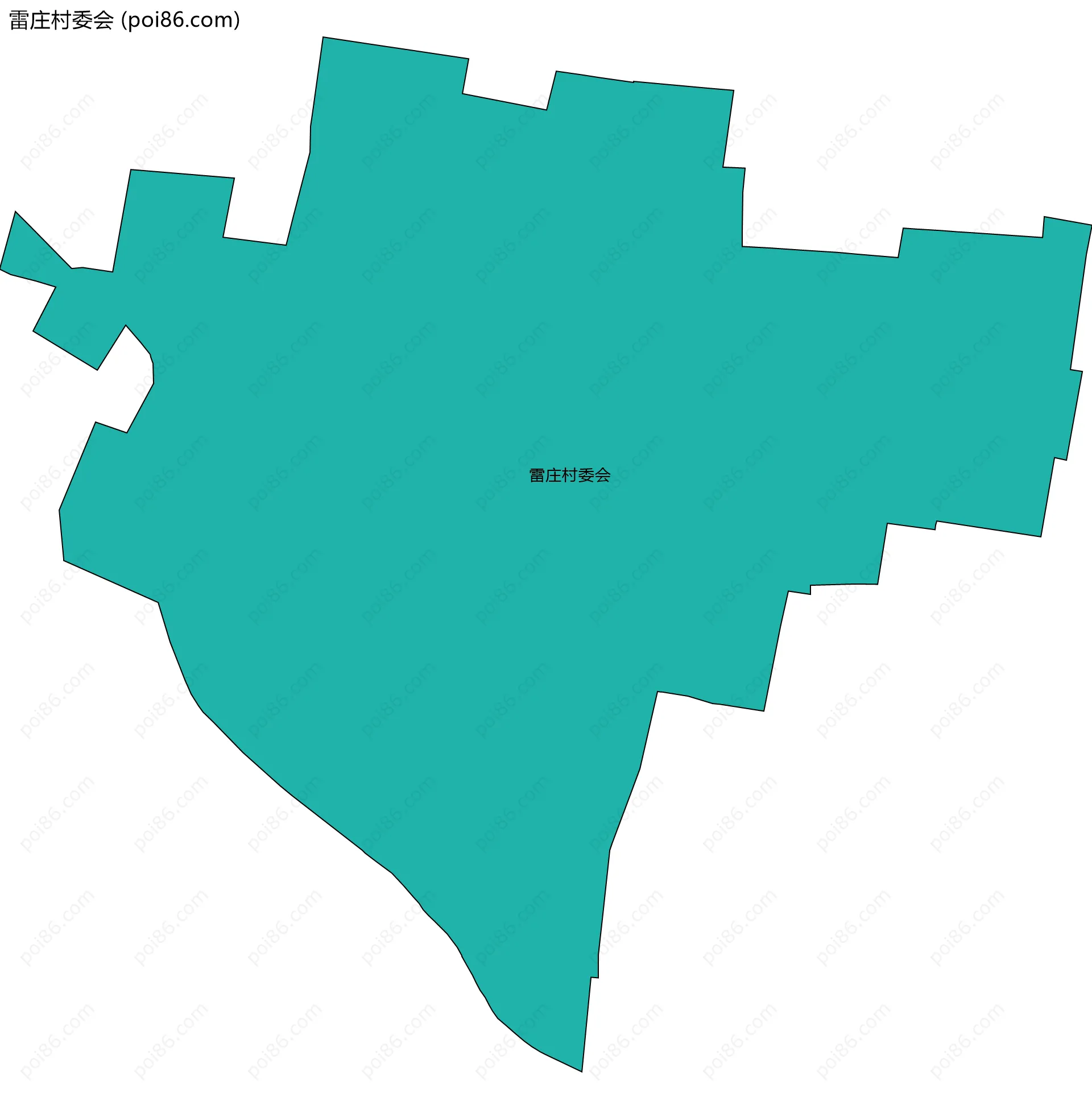 雷庄村委会边界地图
