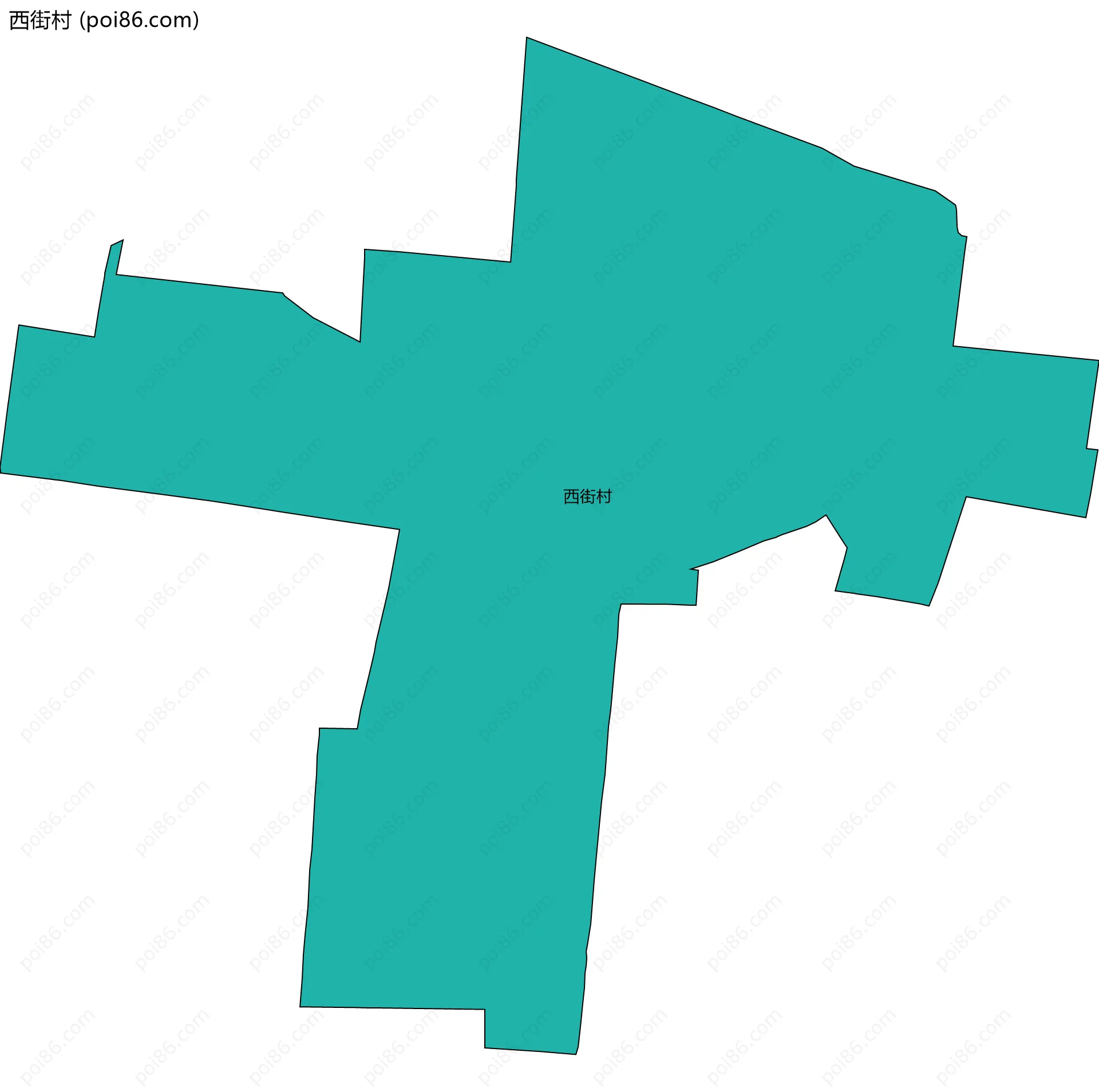 西街村边界地图
