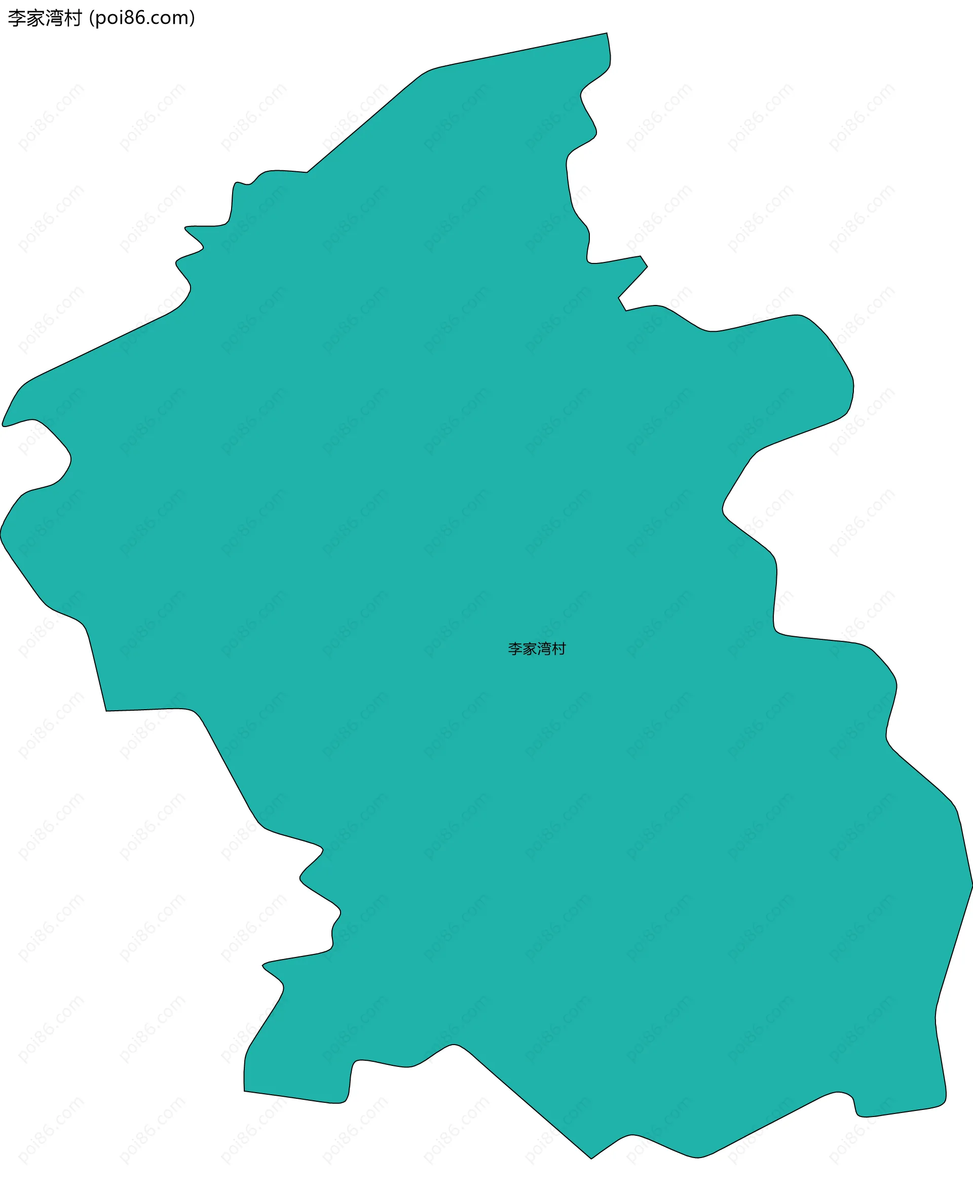 李家湾村边界地图