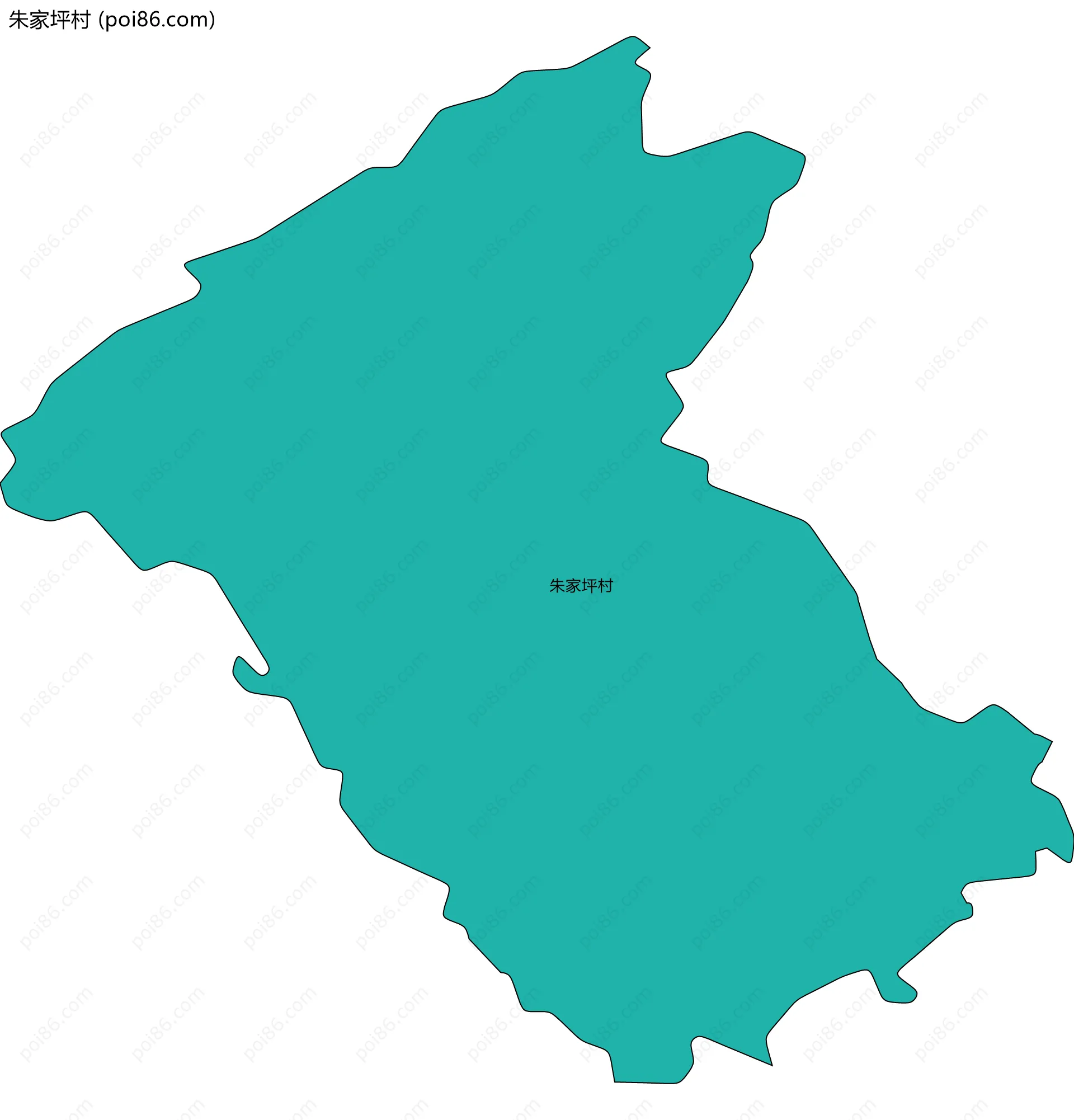 朱家坪村边界地图