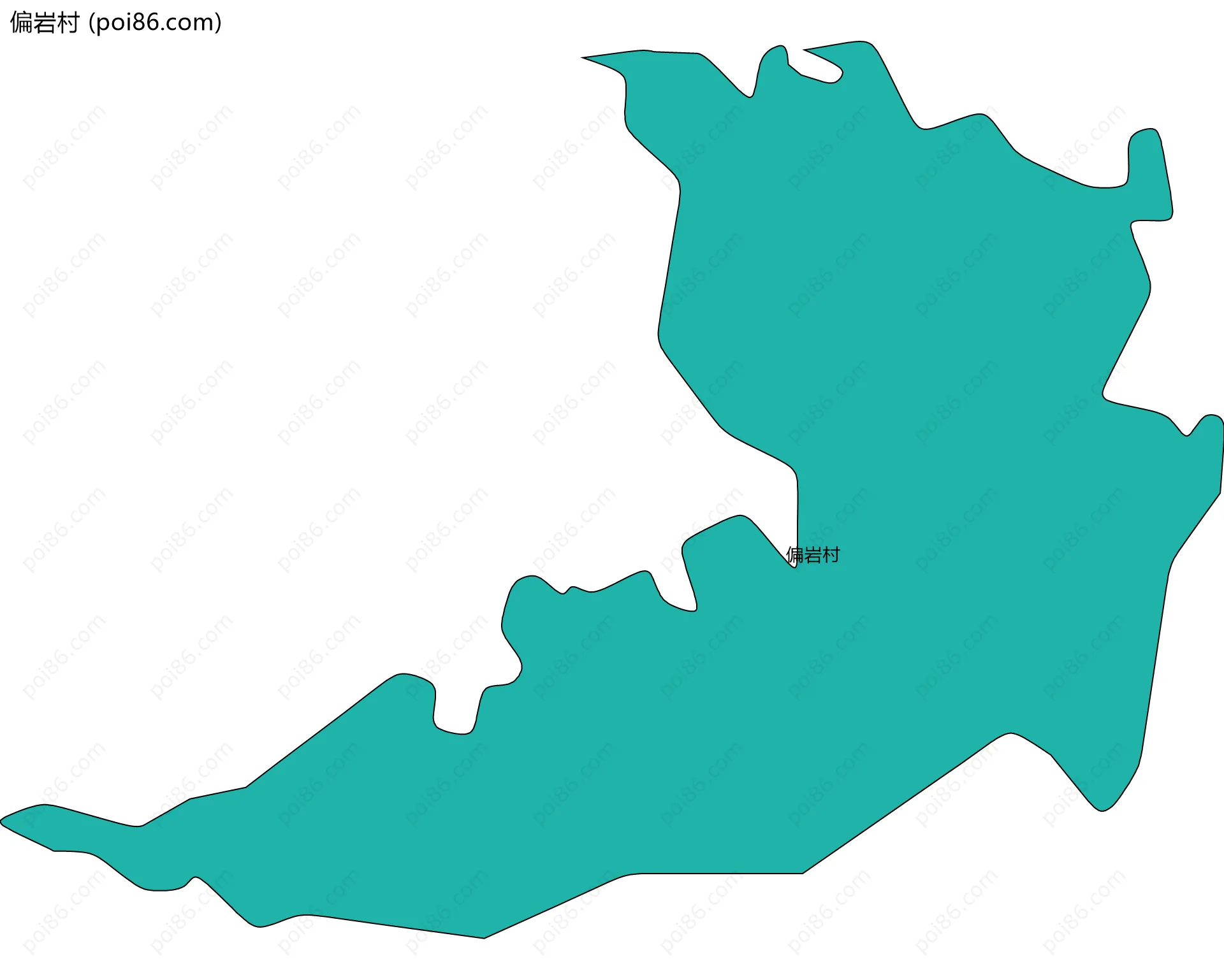 偏岩村边界地图