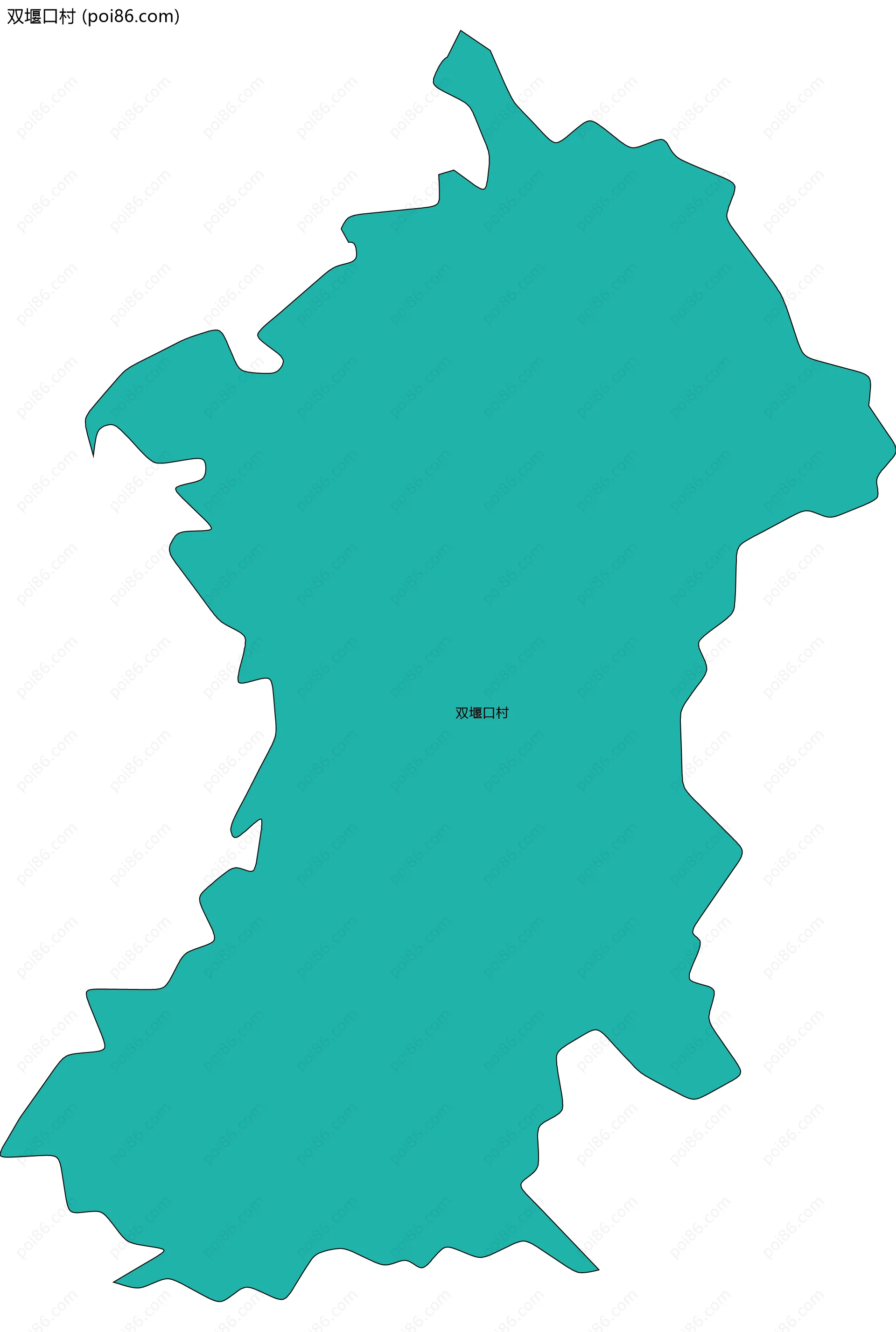 双堰口村边界地图