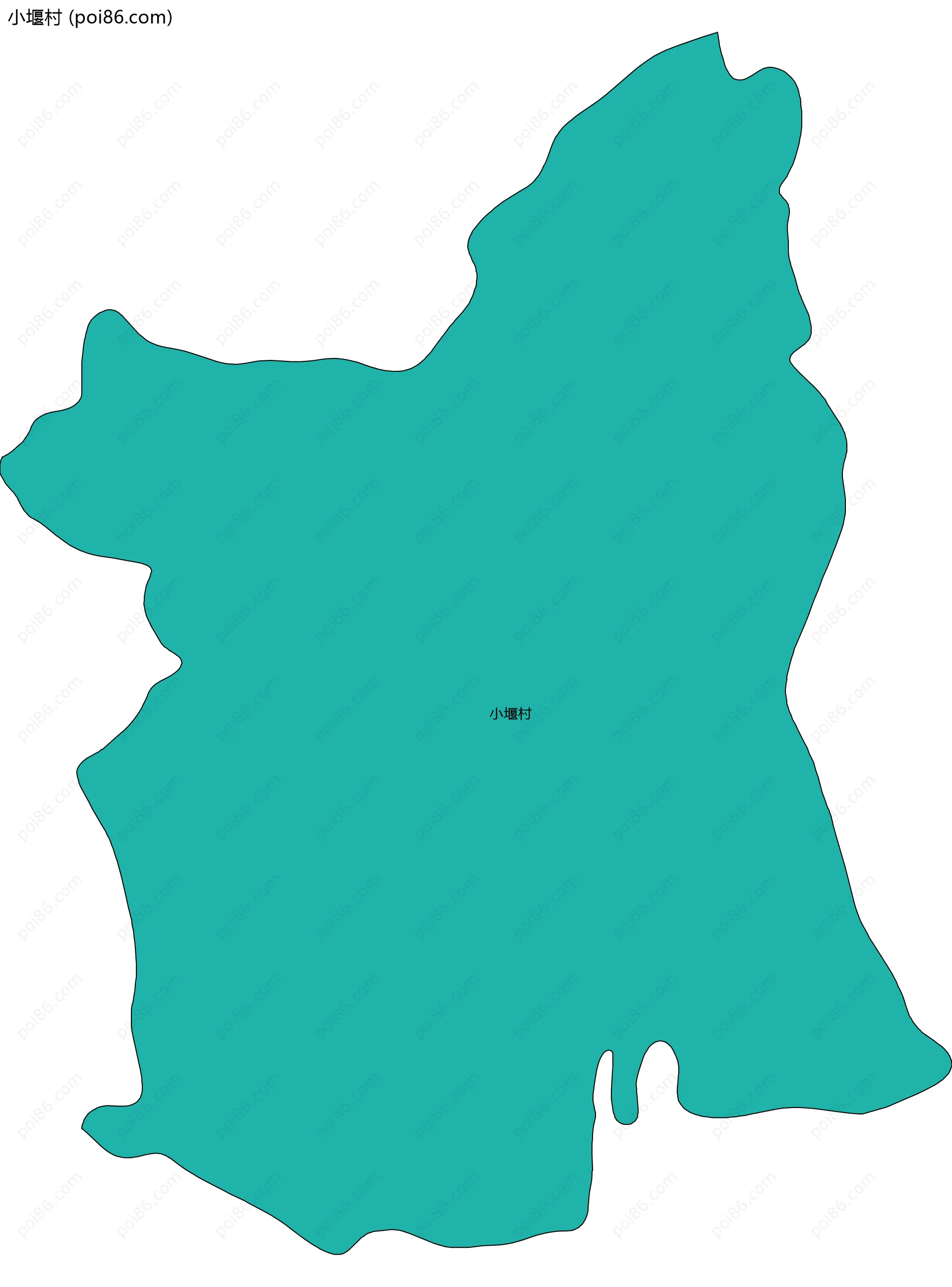 小堰村边界地图