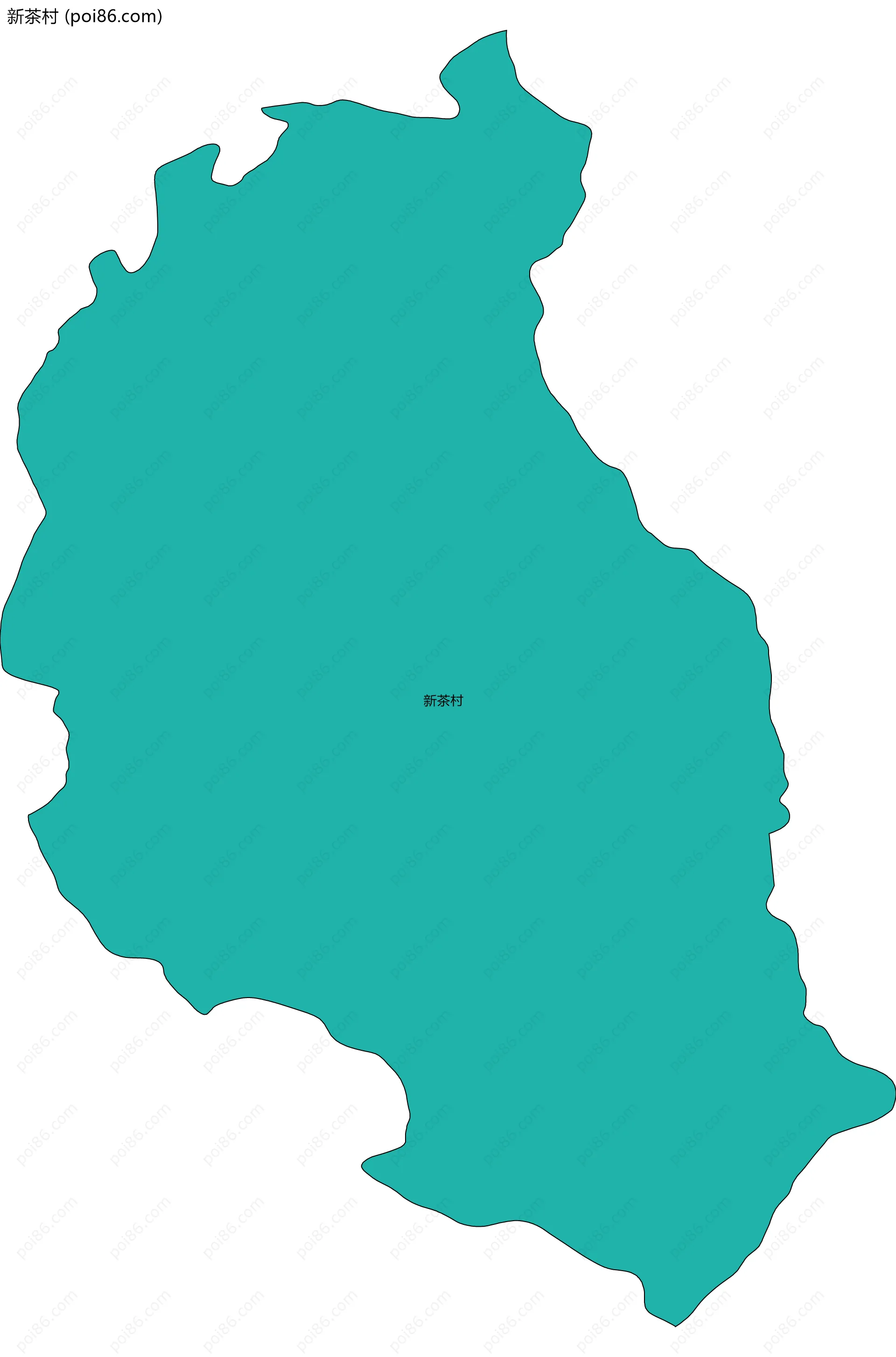 新茶村边界地图