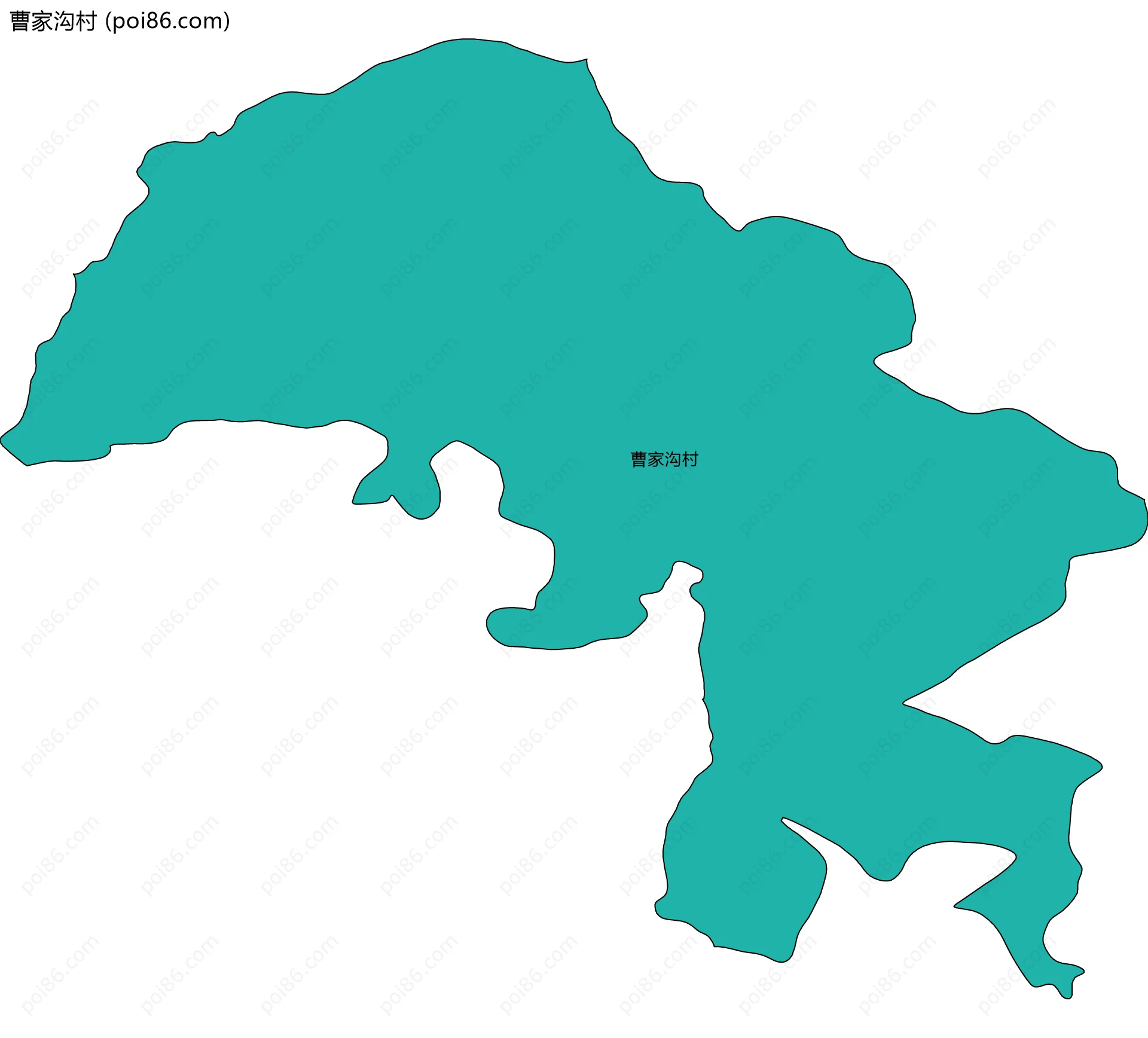 曹家沟村边界地图