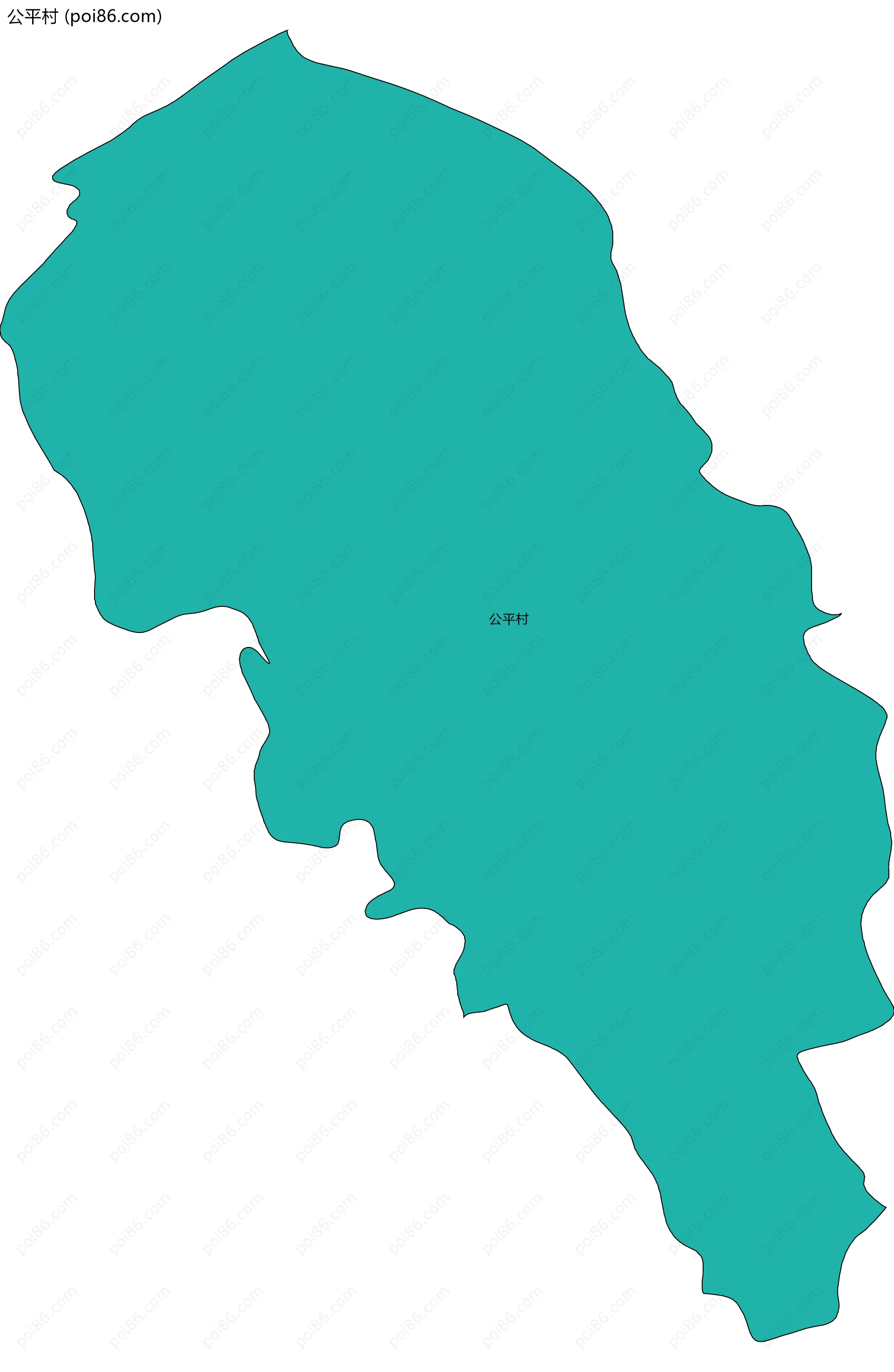 公平村边界地图