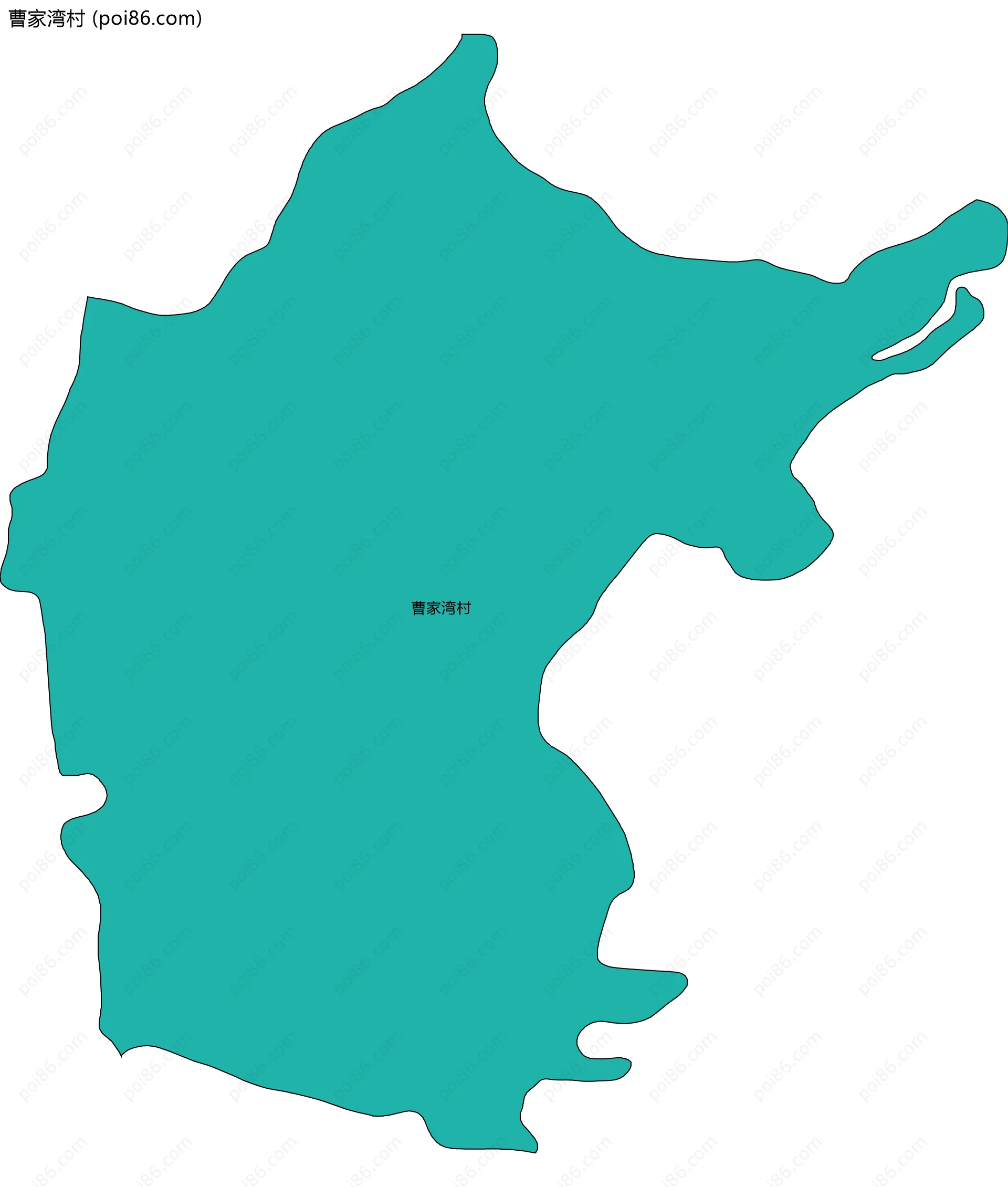 曹家湾村边界地图