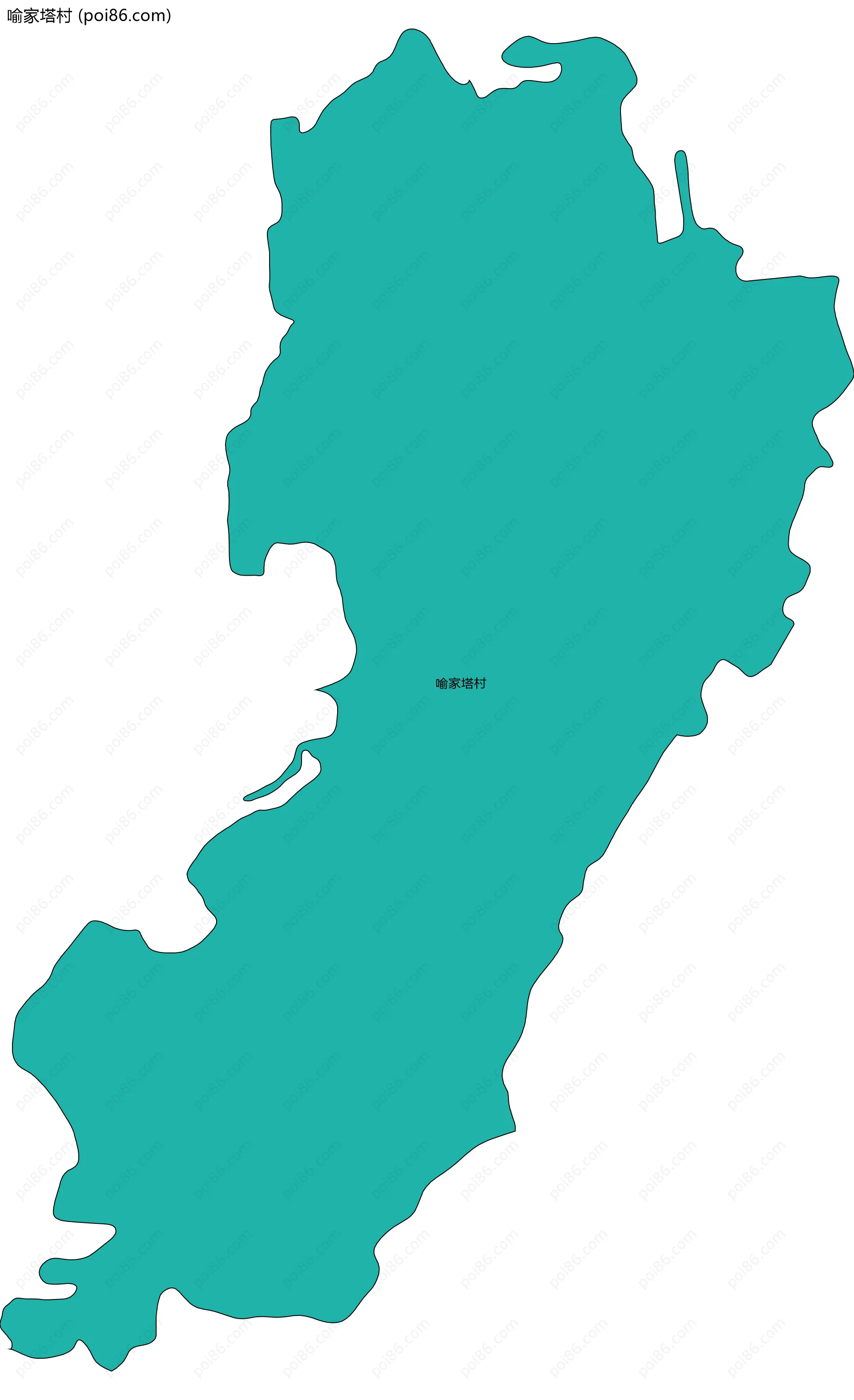 喻家塔村边界地图