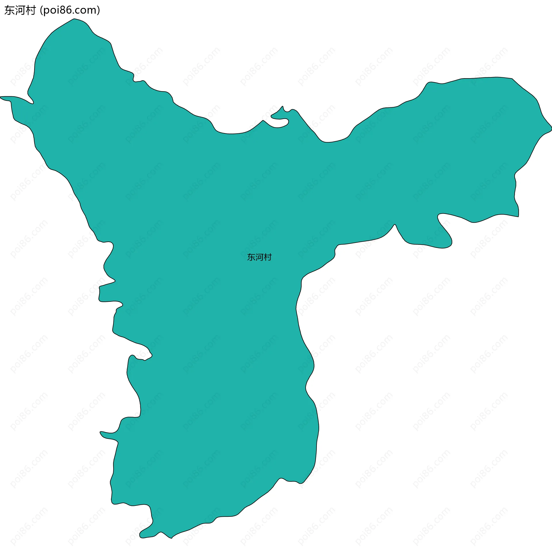 东河村边界地图