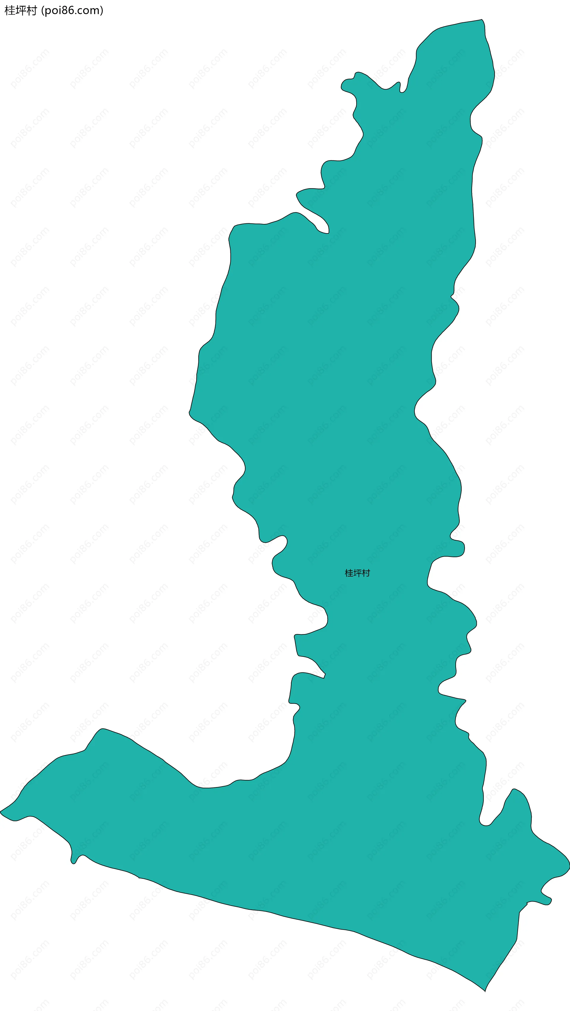 桂坪村边界地图