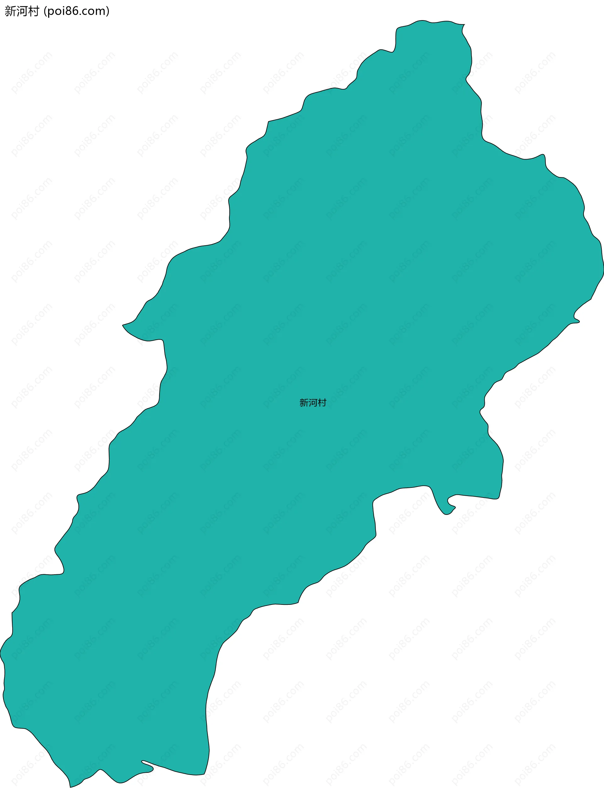 新河村边界地图