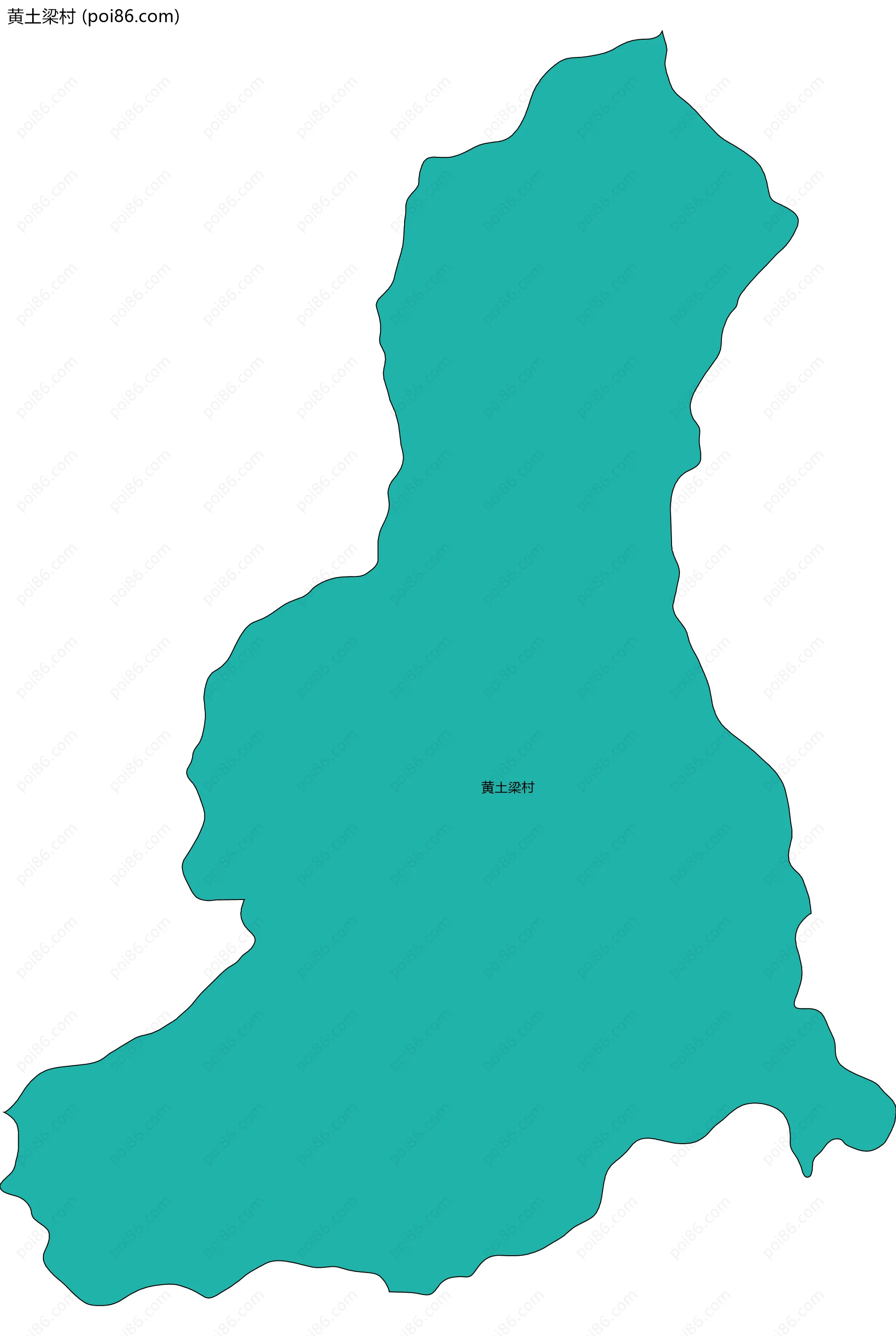 黄土梁村边界地图