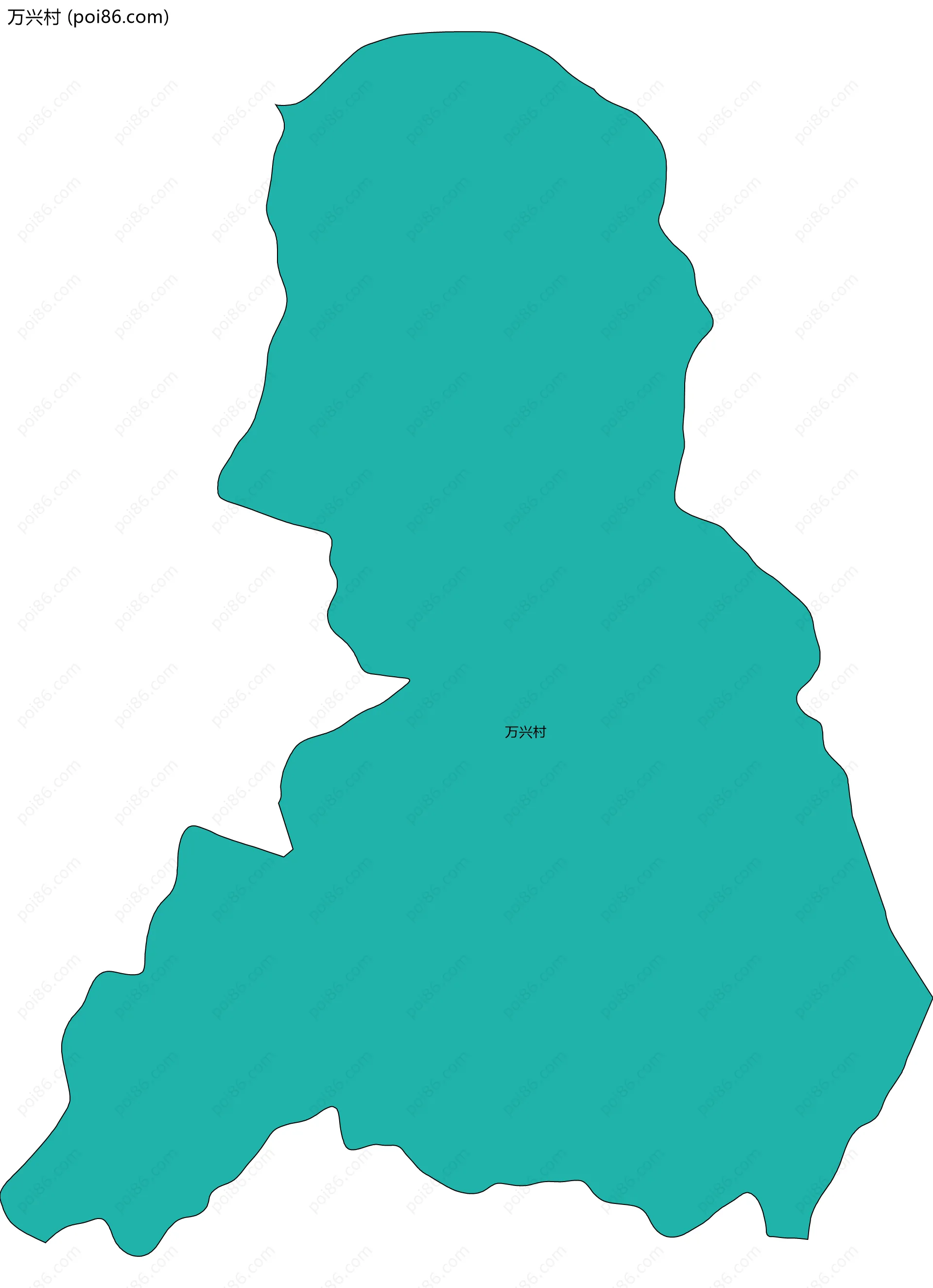 万兴村边界地图