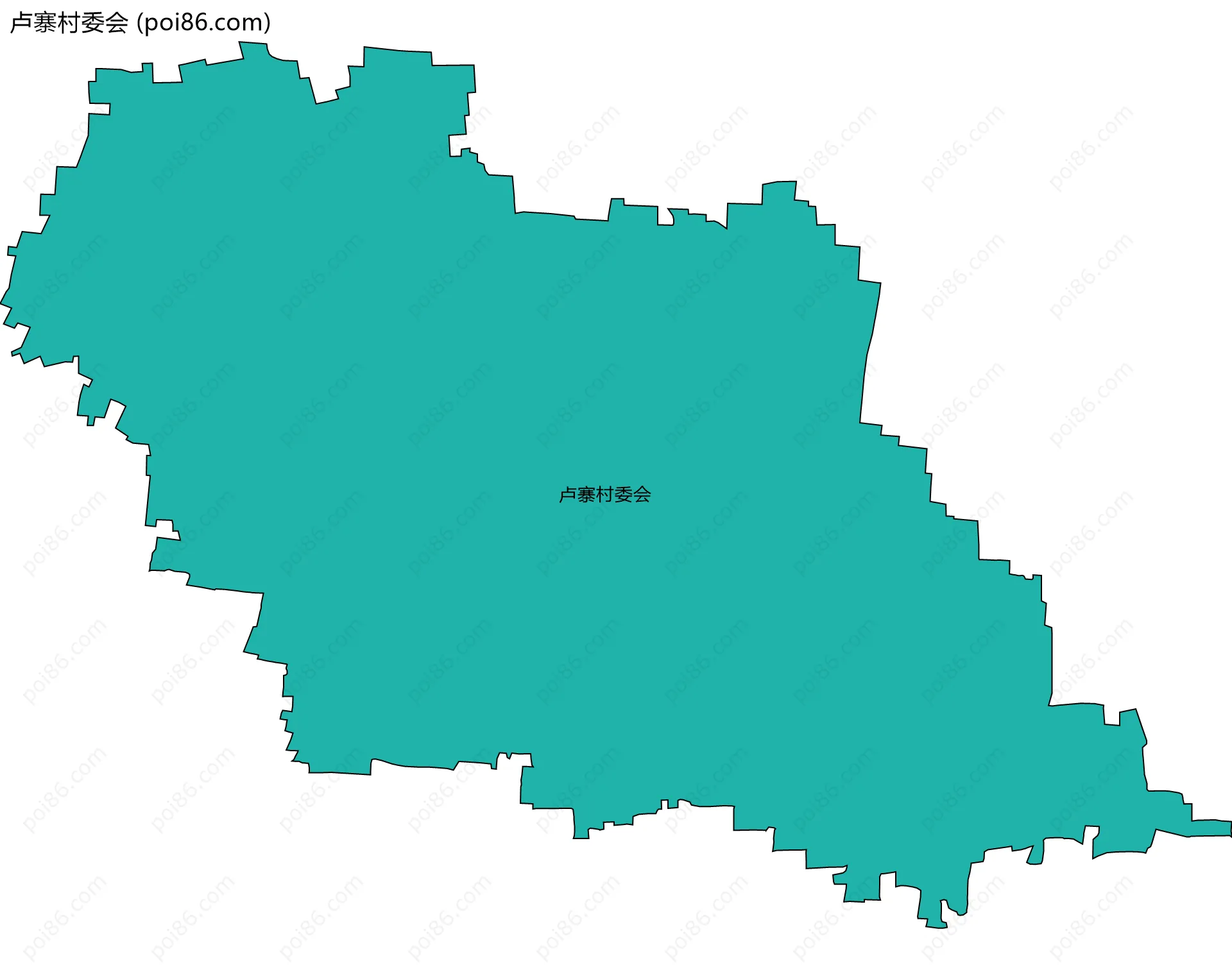 卢寨村委会边界地图