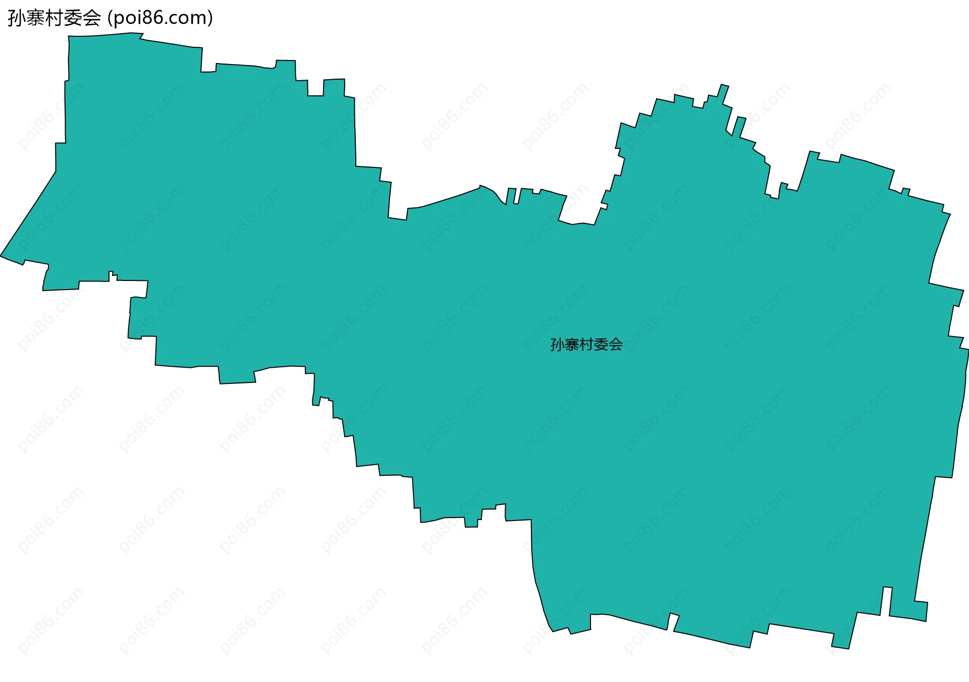 孙寨村委会边界地图