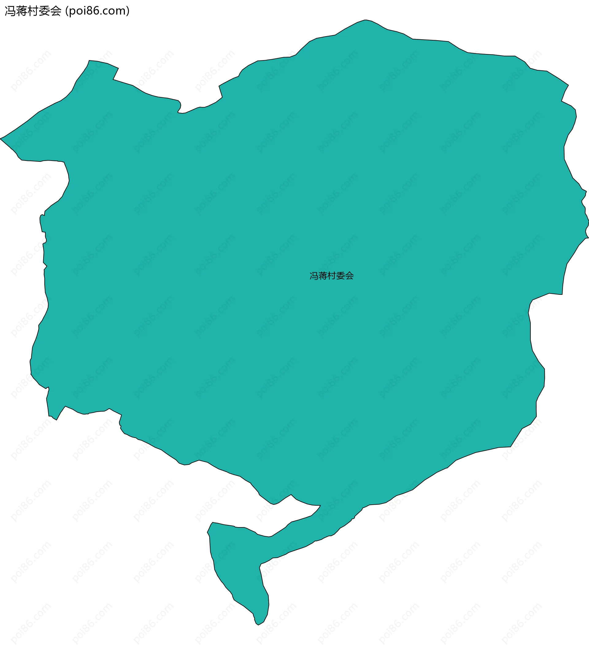 冯蒋村委会边界地图
