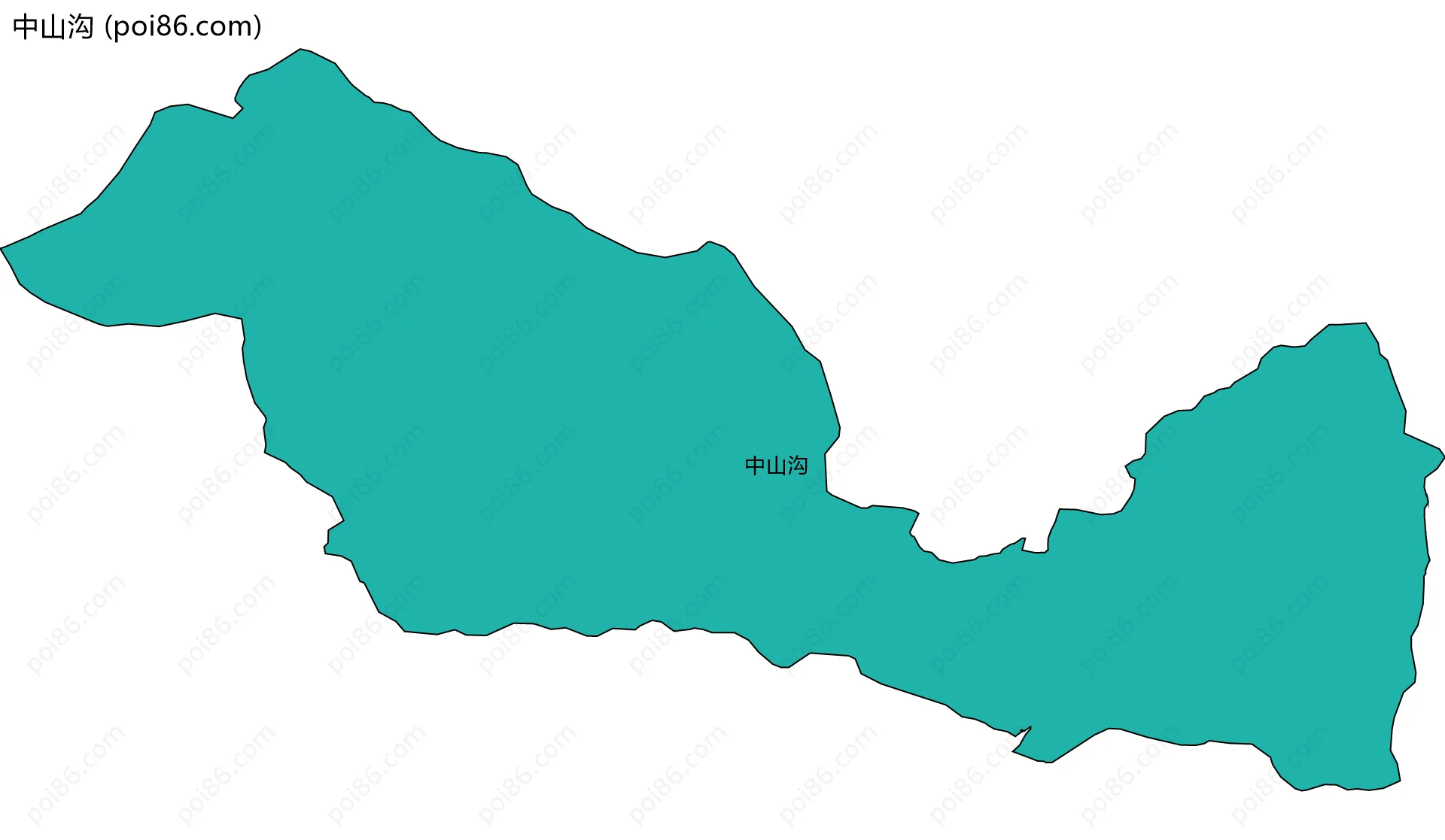 中山沟边界地图