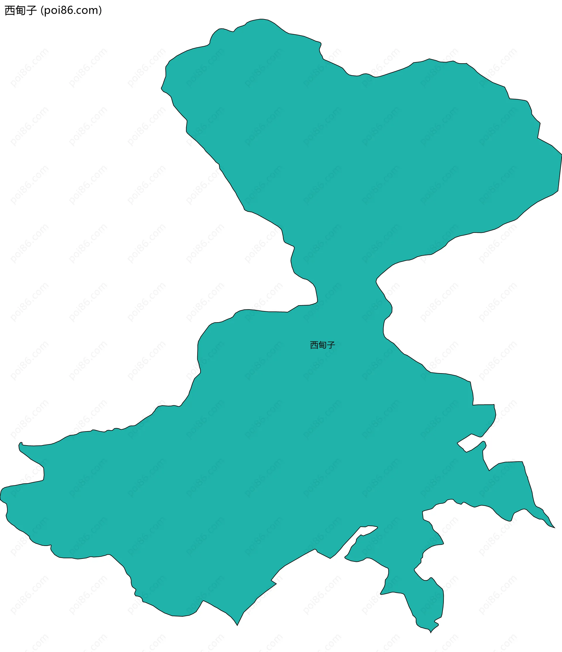 西甸子边界地图